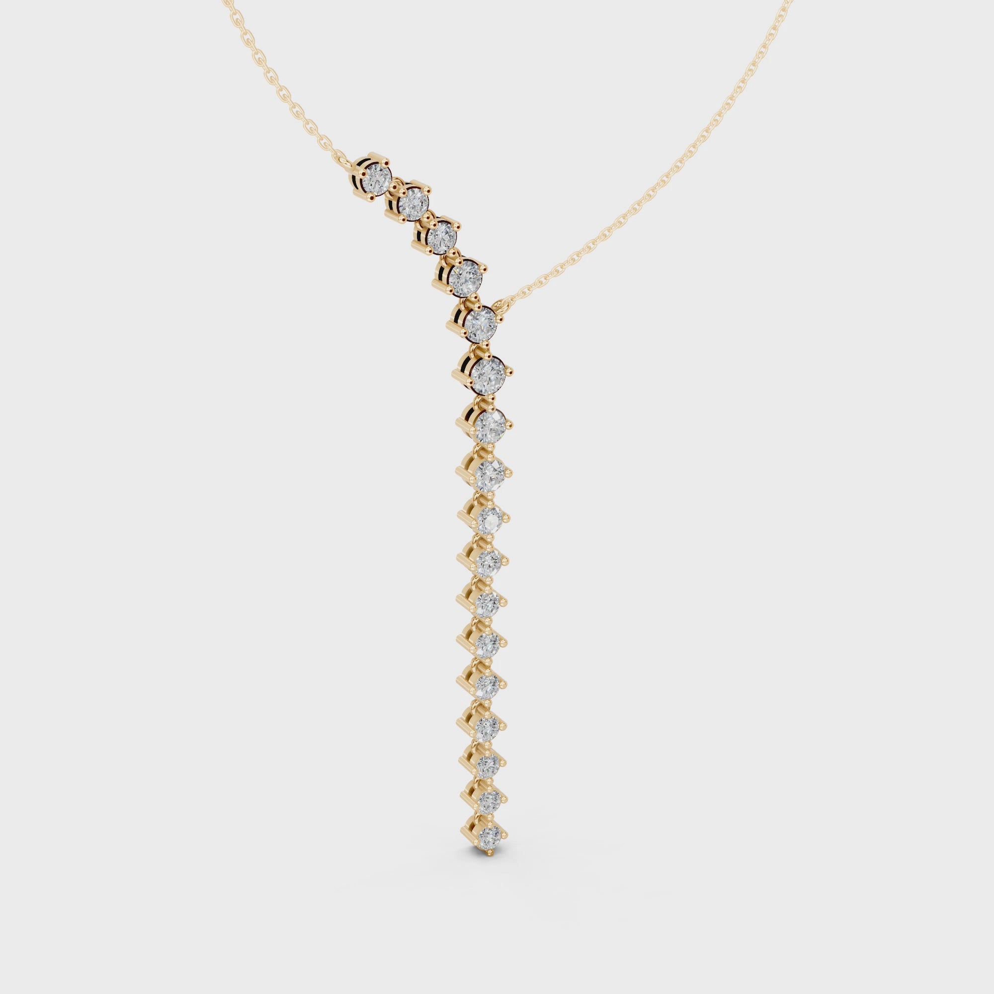 Bold Elegance 'Y' Diamond Pendant
