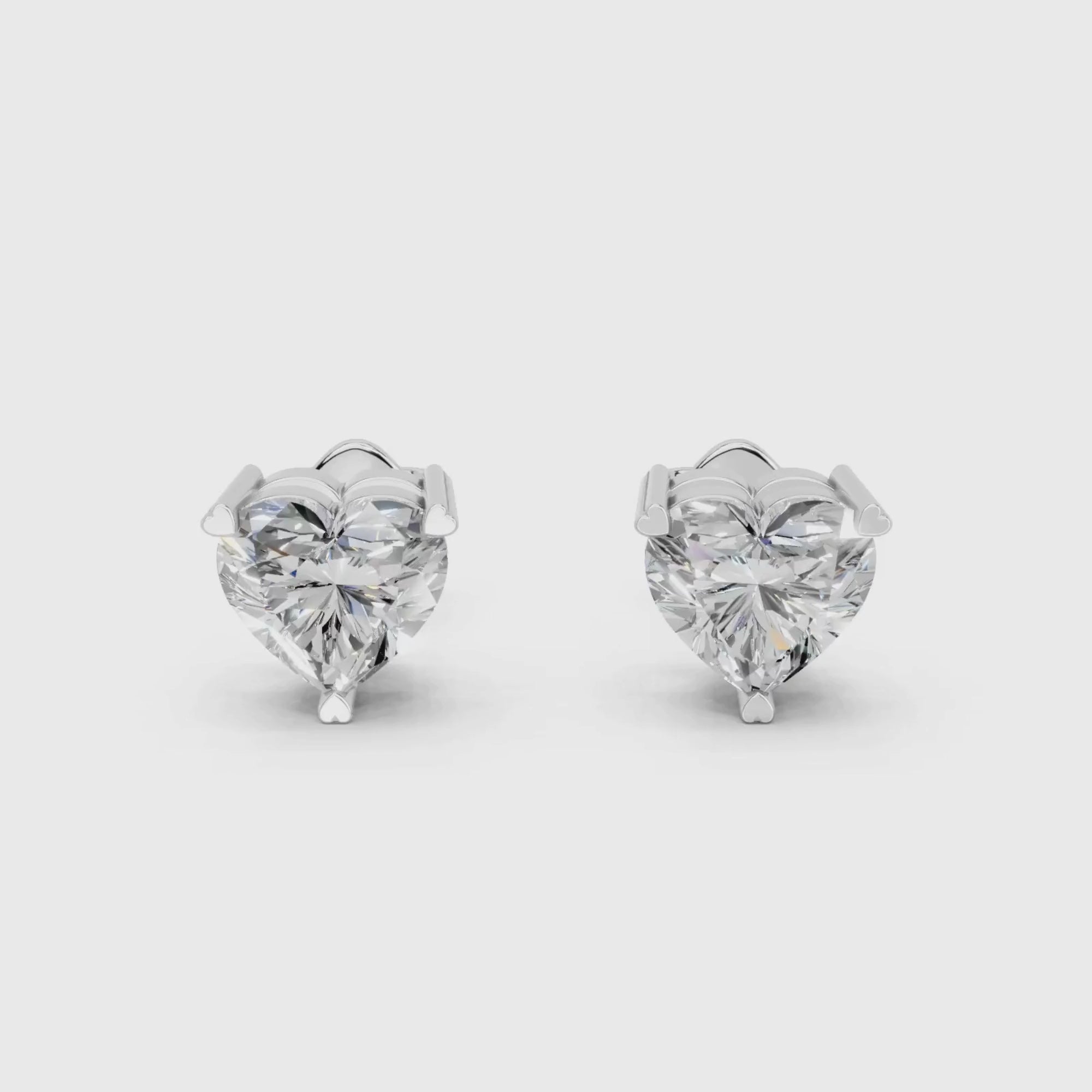1 Carat Cassiopeia Heart Sparkle Diamond Studs