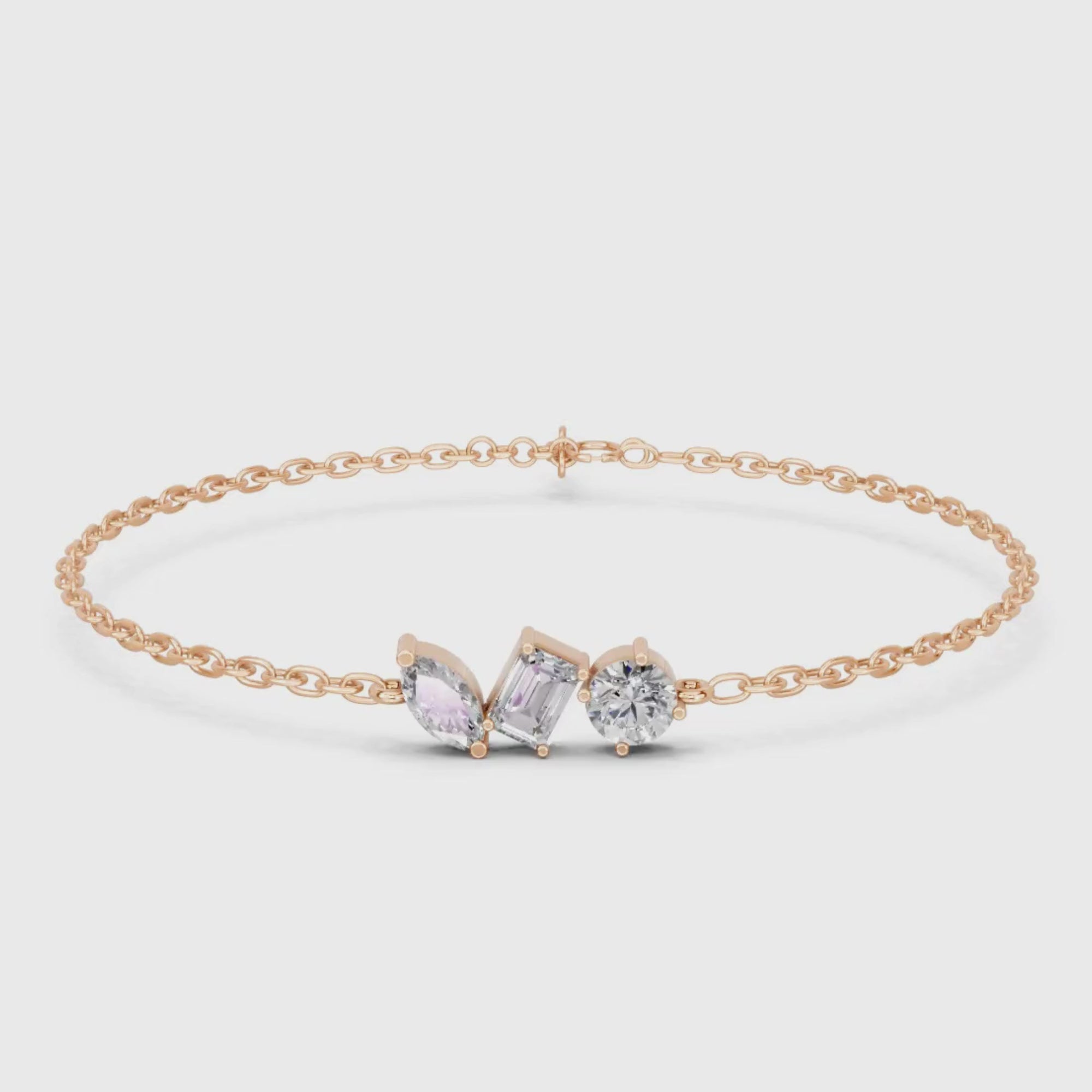 Ethereal Trinity Diamond Bracelet
