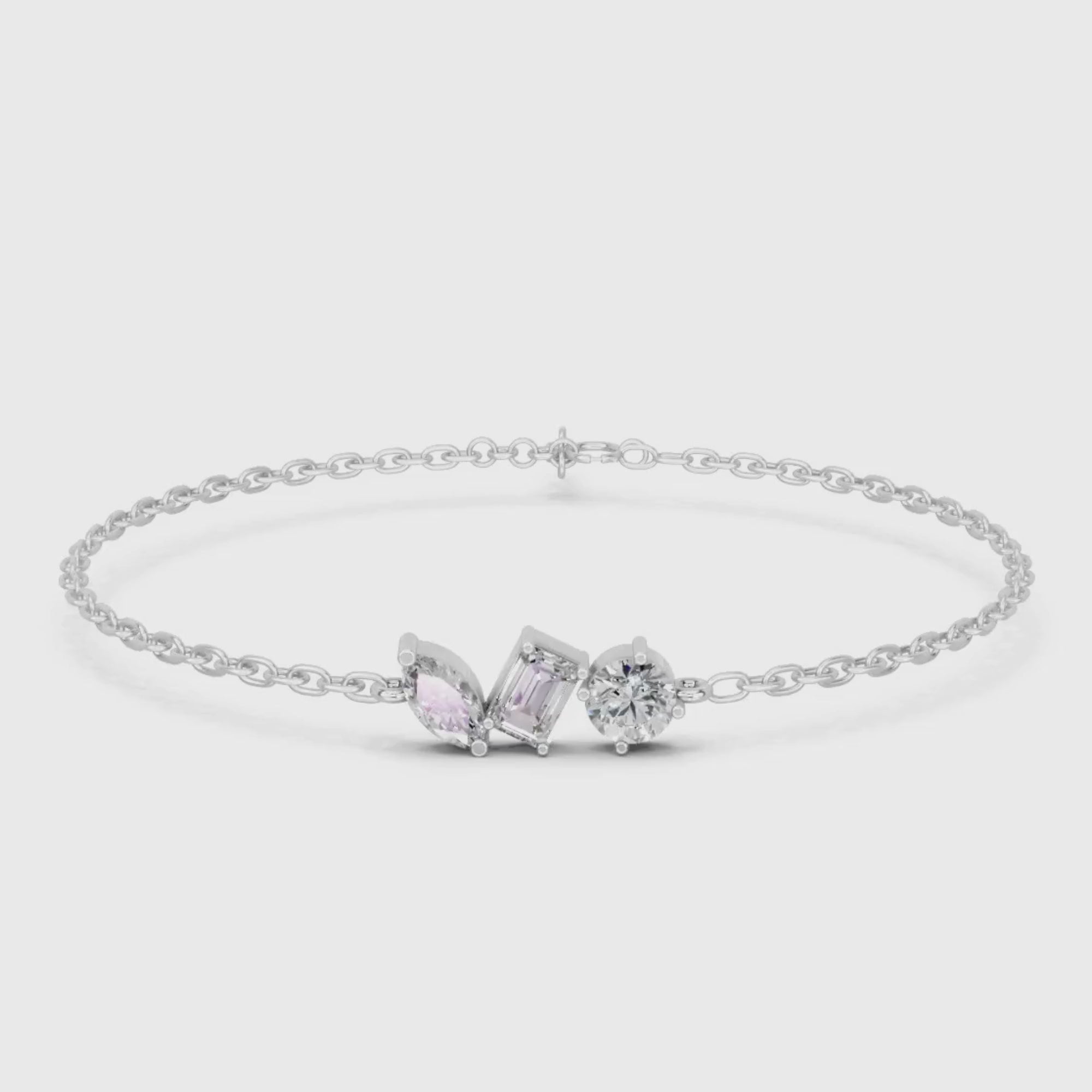 Ethereal Trinity Diamond Bracelet