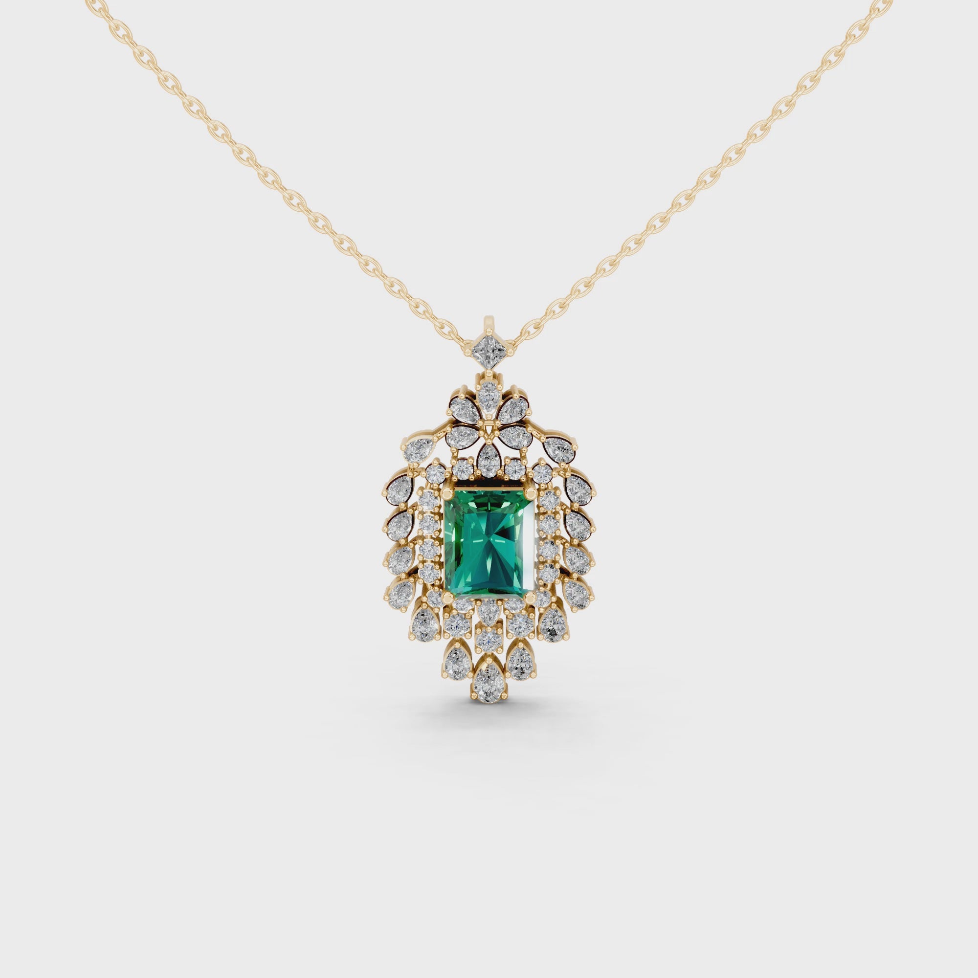 Elizabeth's Lab Grown Emerald Pendant
