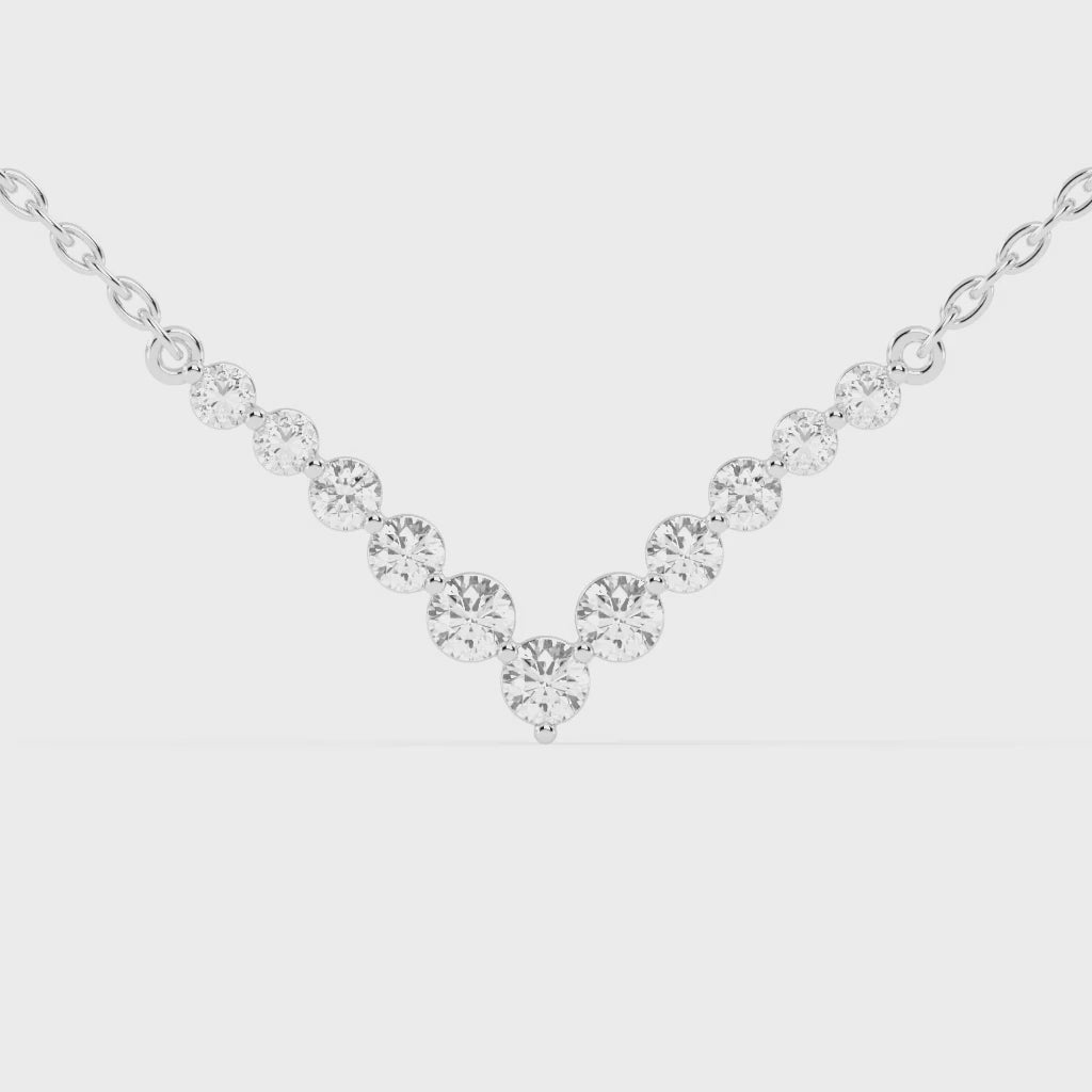 Velvet "V" Charm Diamond Pendant