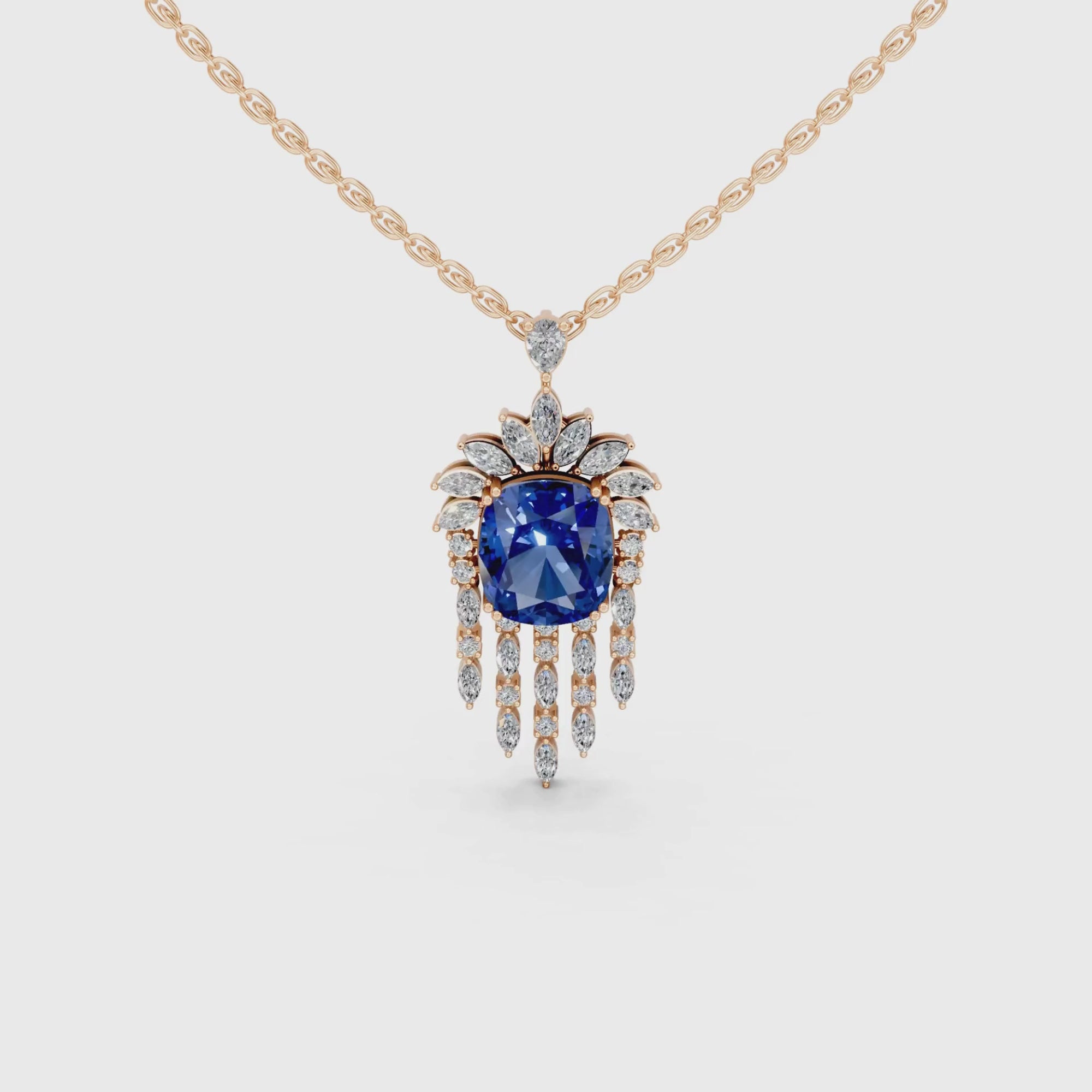 Blue Lagoon Ethereal Diamond Pendant