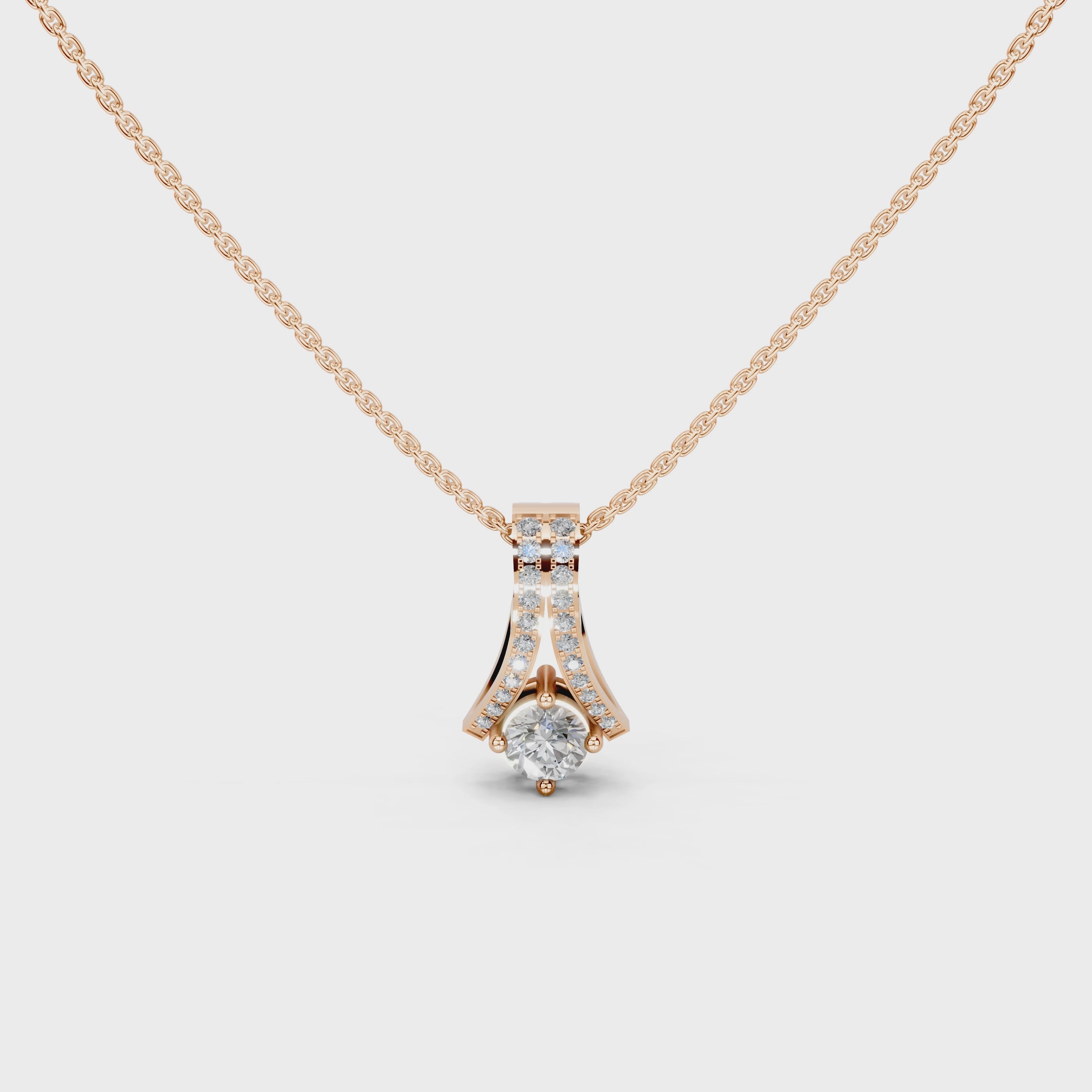 Eternal Rose Solitaire Pendant