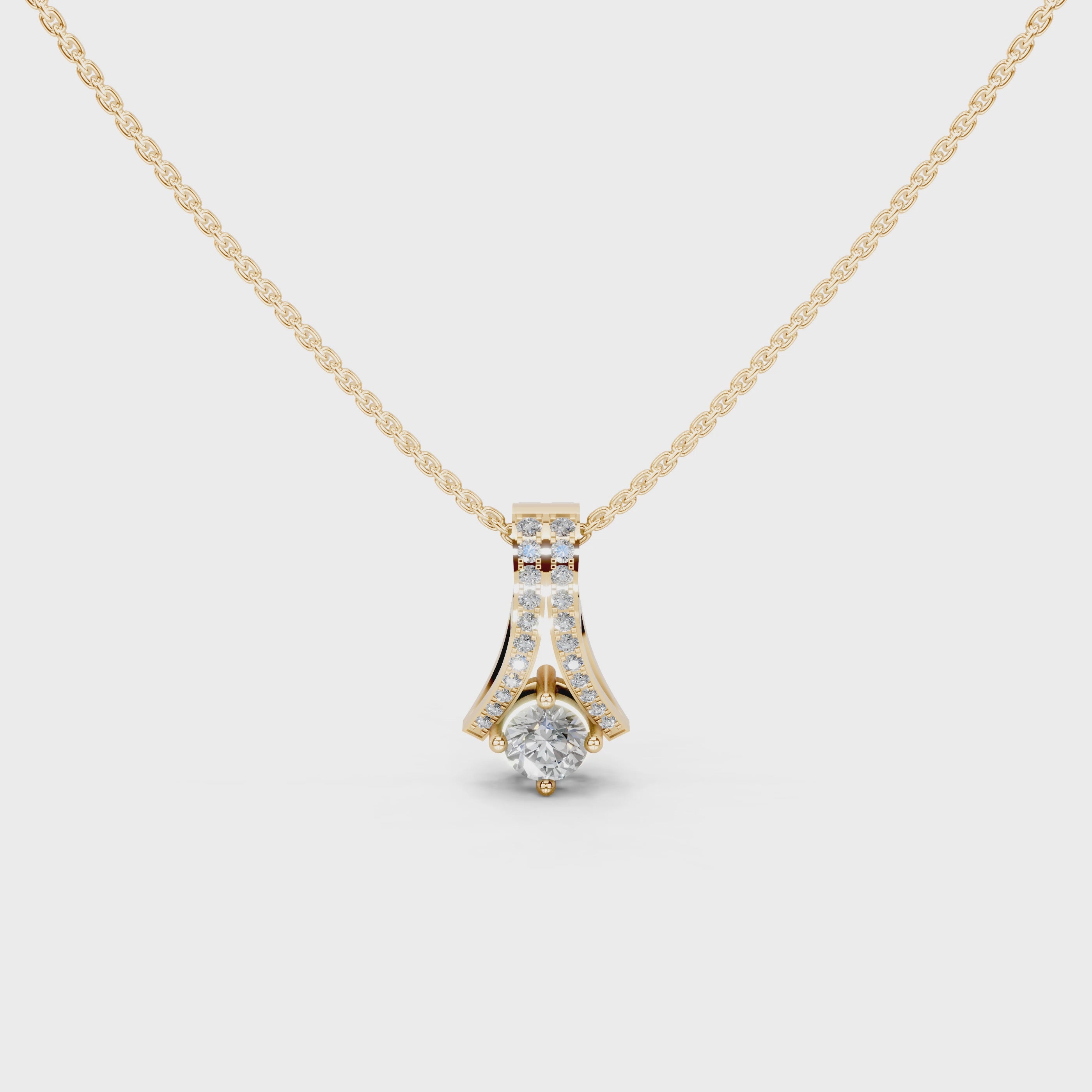 Eternal Rose Solitaire Pendant