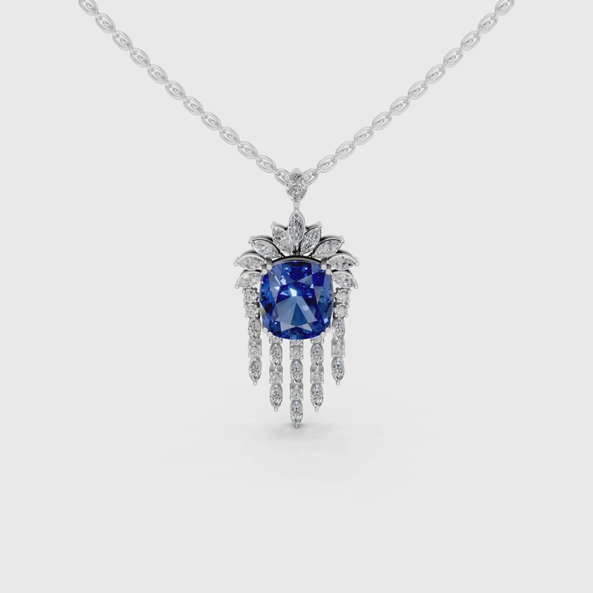 Blue Lagoon Ethereal Diamond Pendant