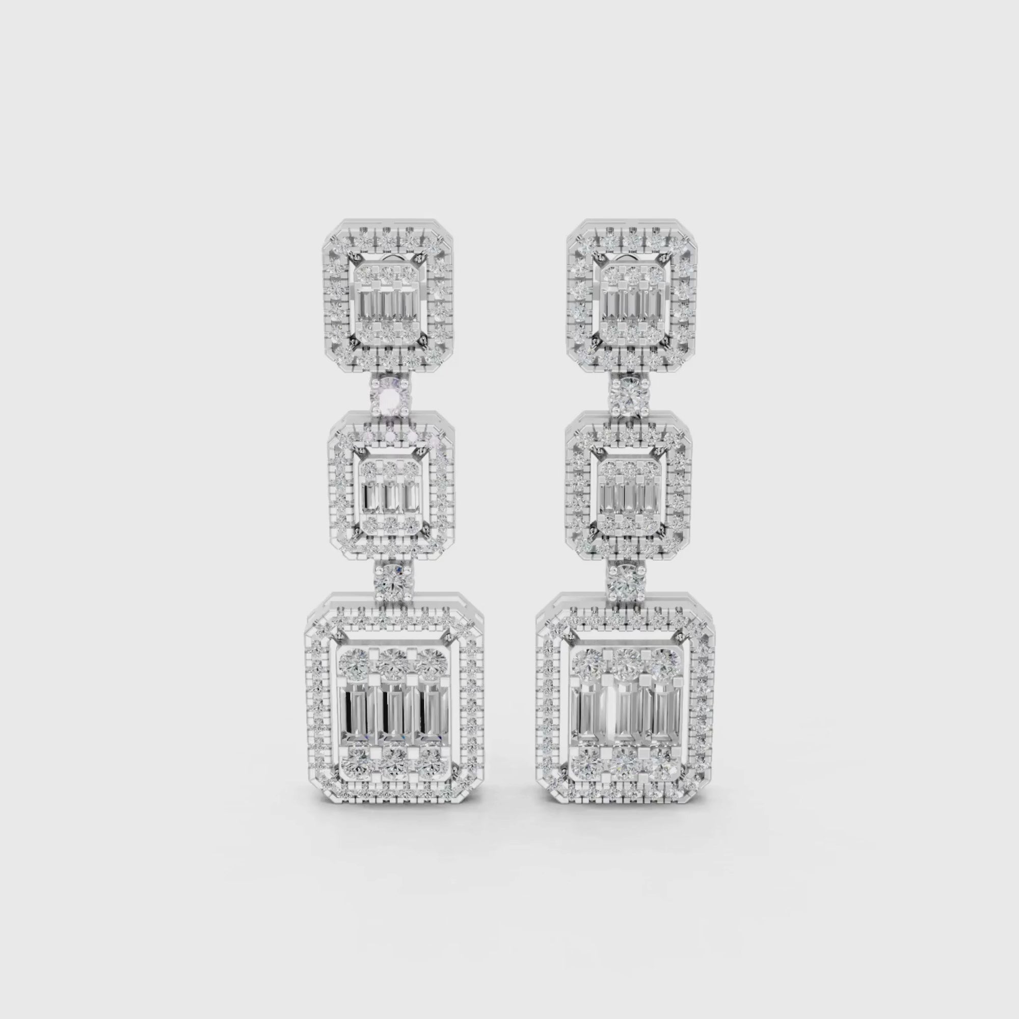 Timeless Brilliance: 3.8 Carat Diamond Danglers