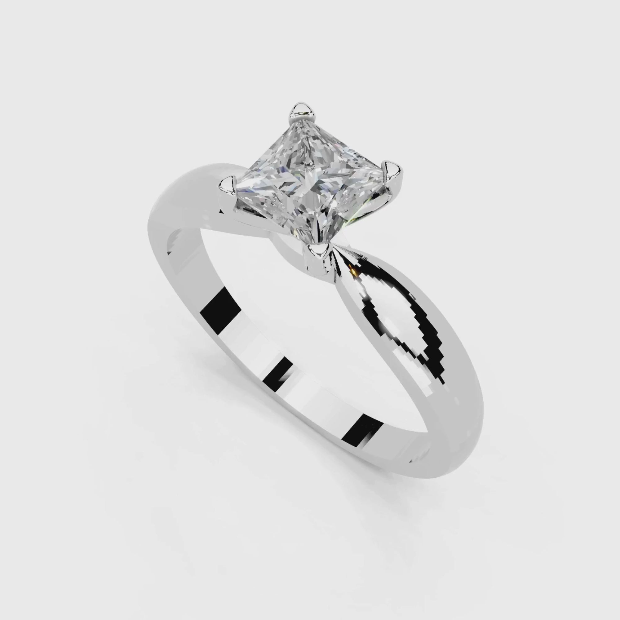 Myra Princess Solitaire Diamond Ring