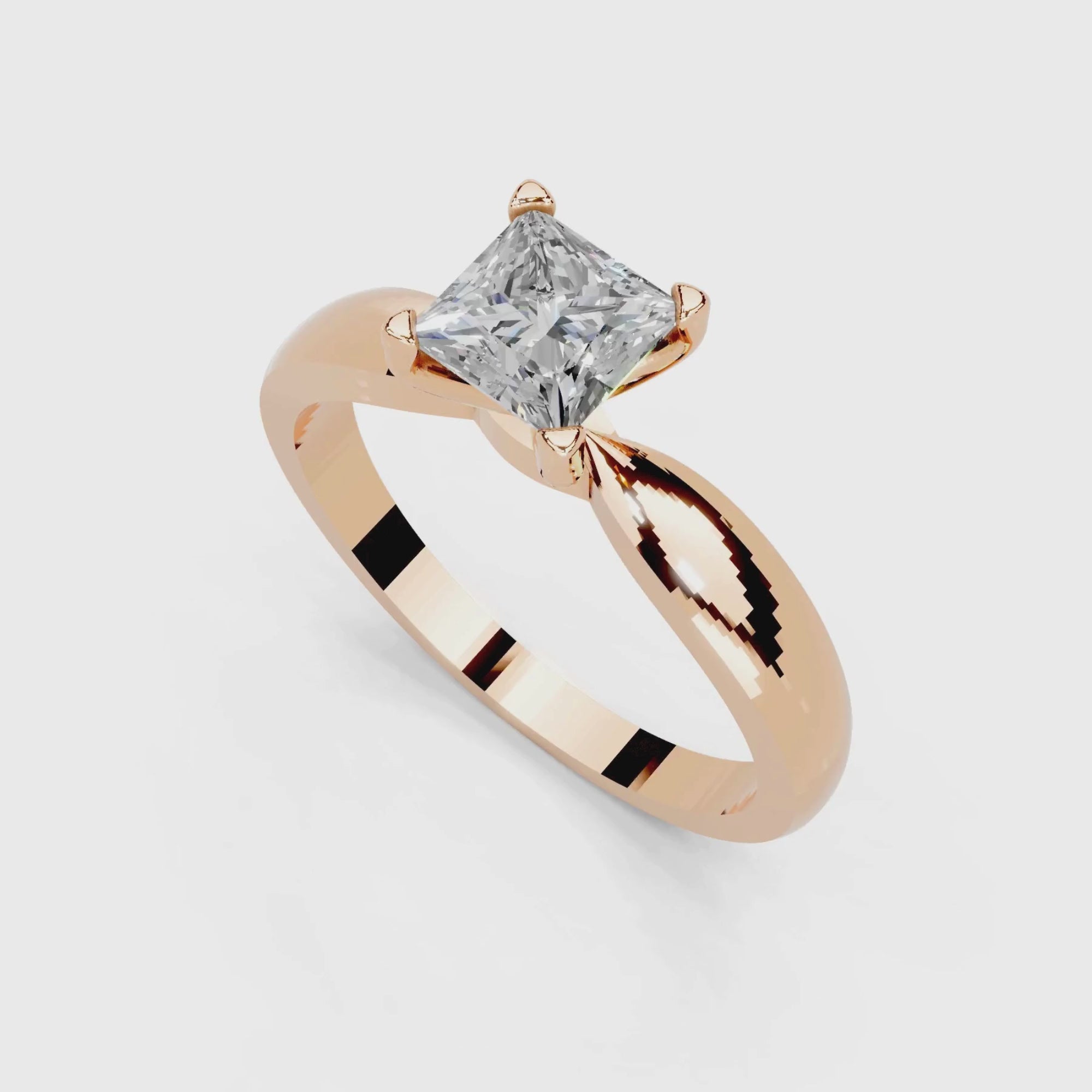 Myra Princess Solitaire Diamond Ring