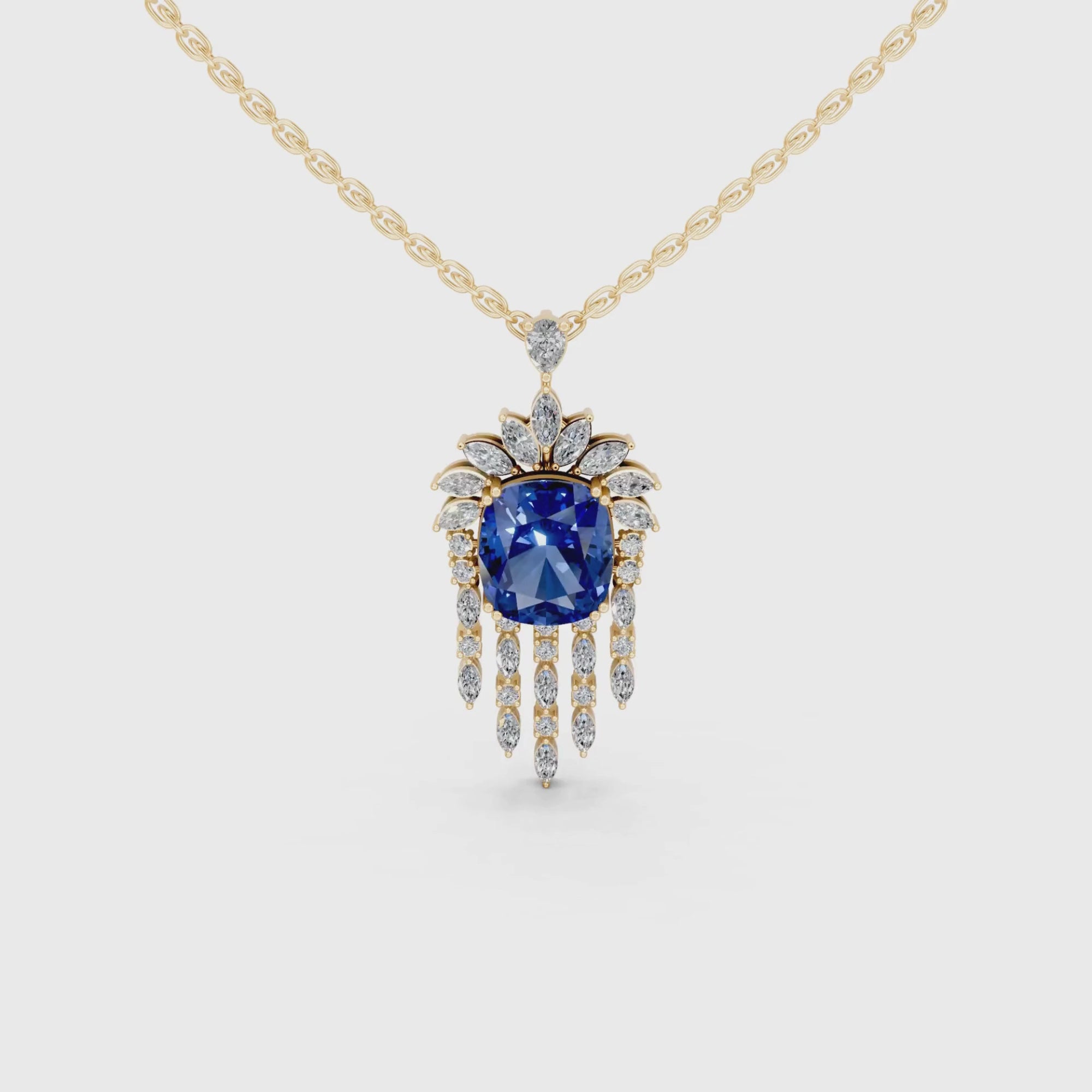 Blue Lagoon Ethereal Diamond Pendant
