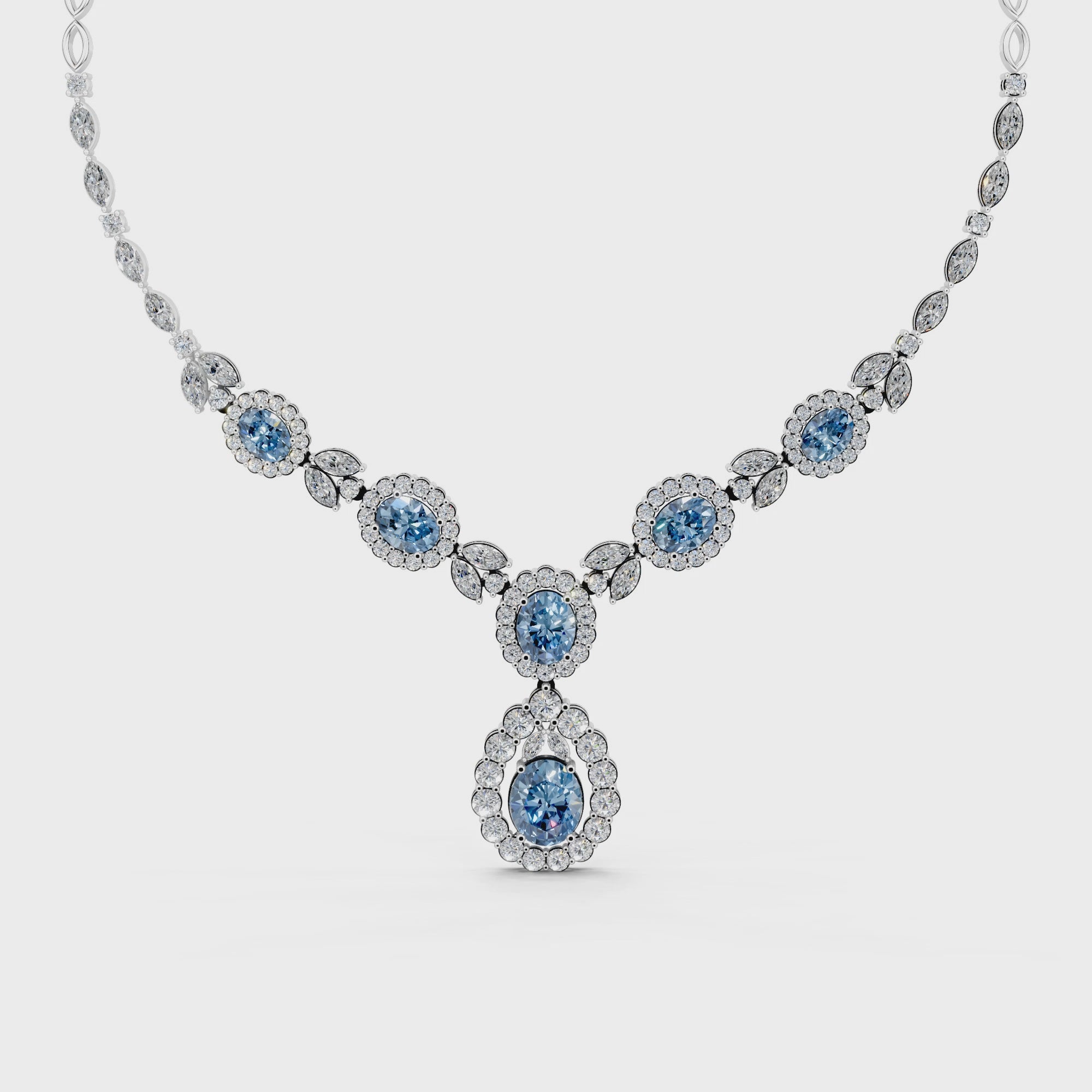Vintage Azure Diamond Necklace