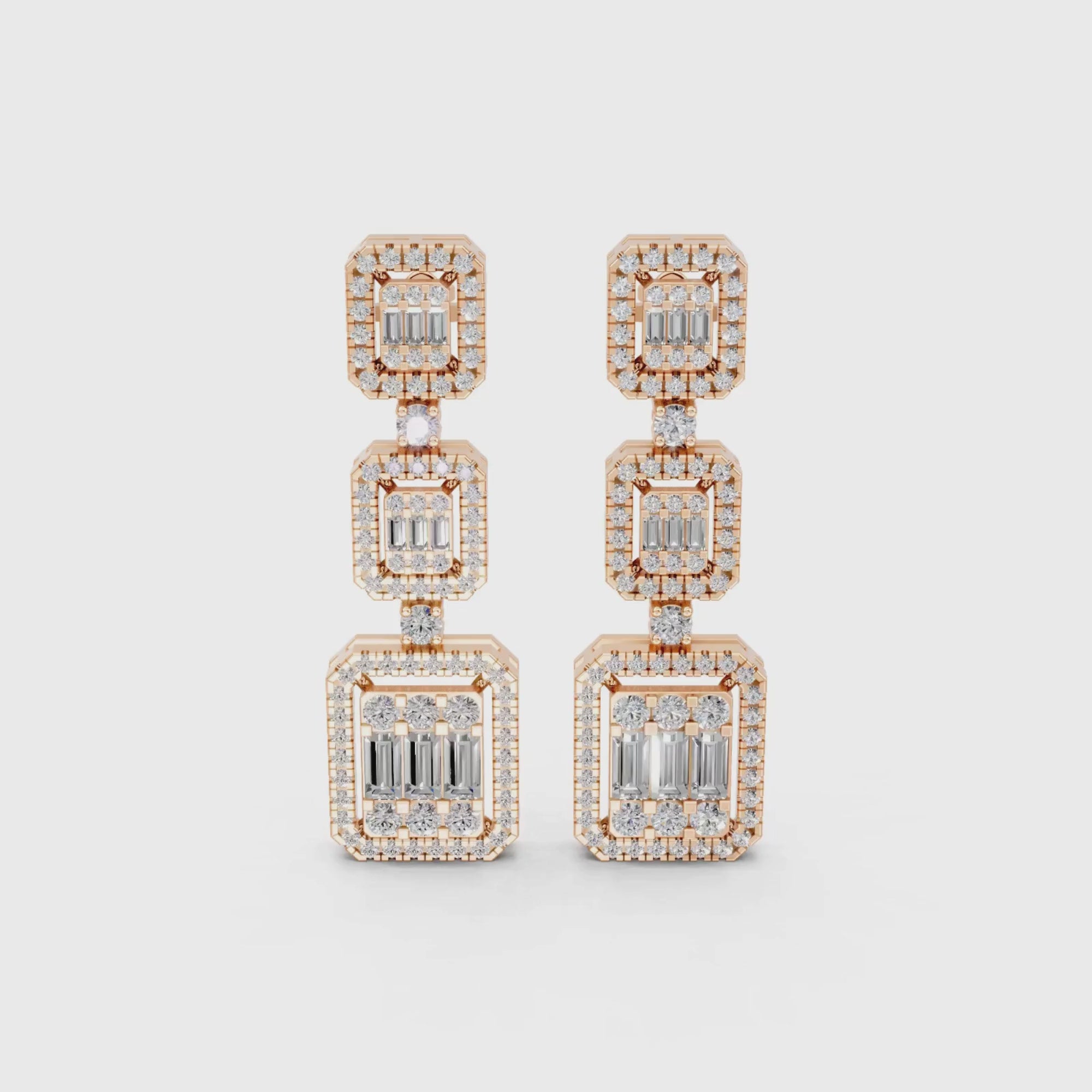 Timeless Brilliance: 3.8 Carat Diamond Danglers