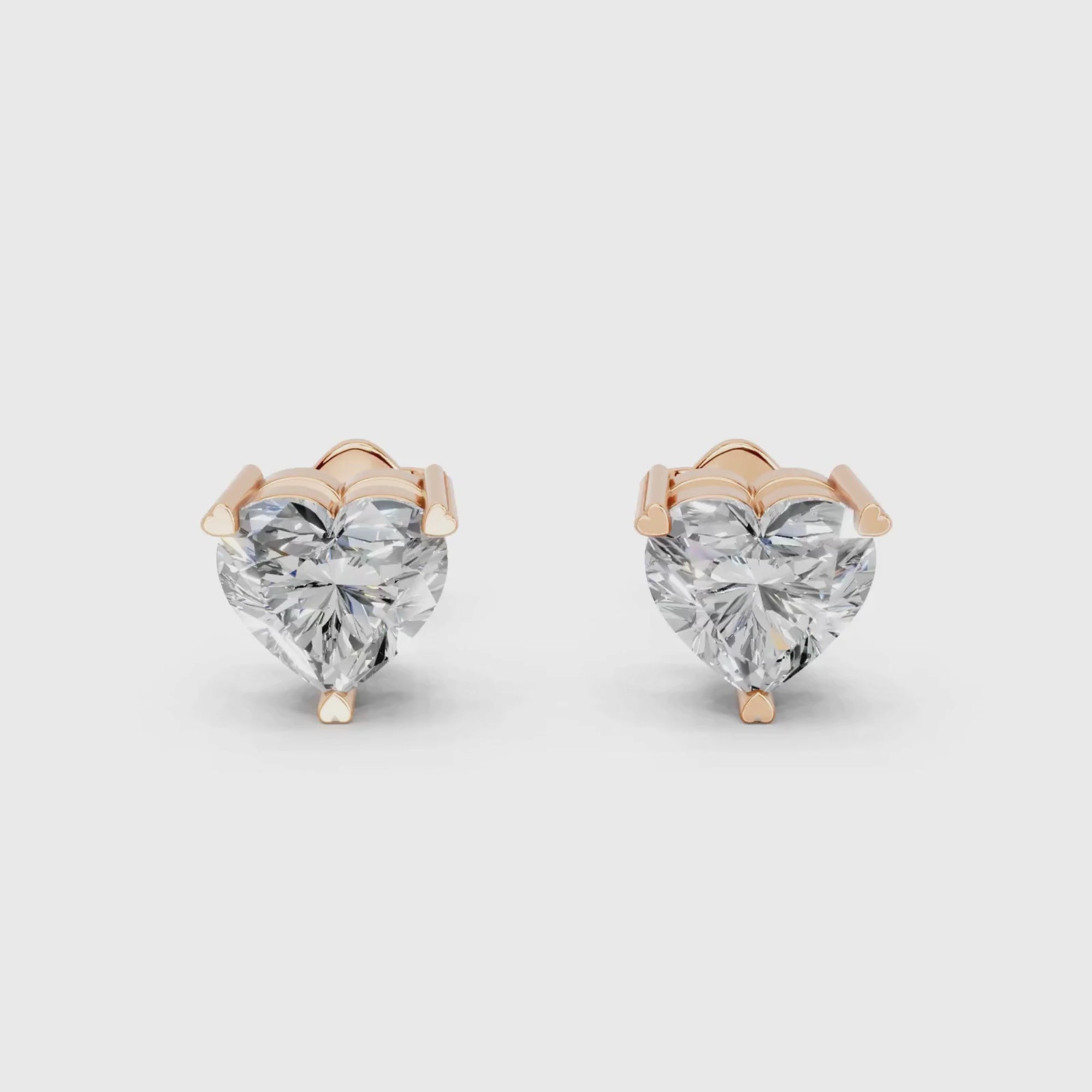 1 Carat Cassiopeia Heart Sparkle Diamond Studs