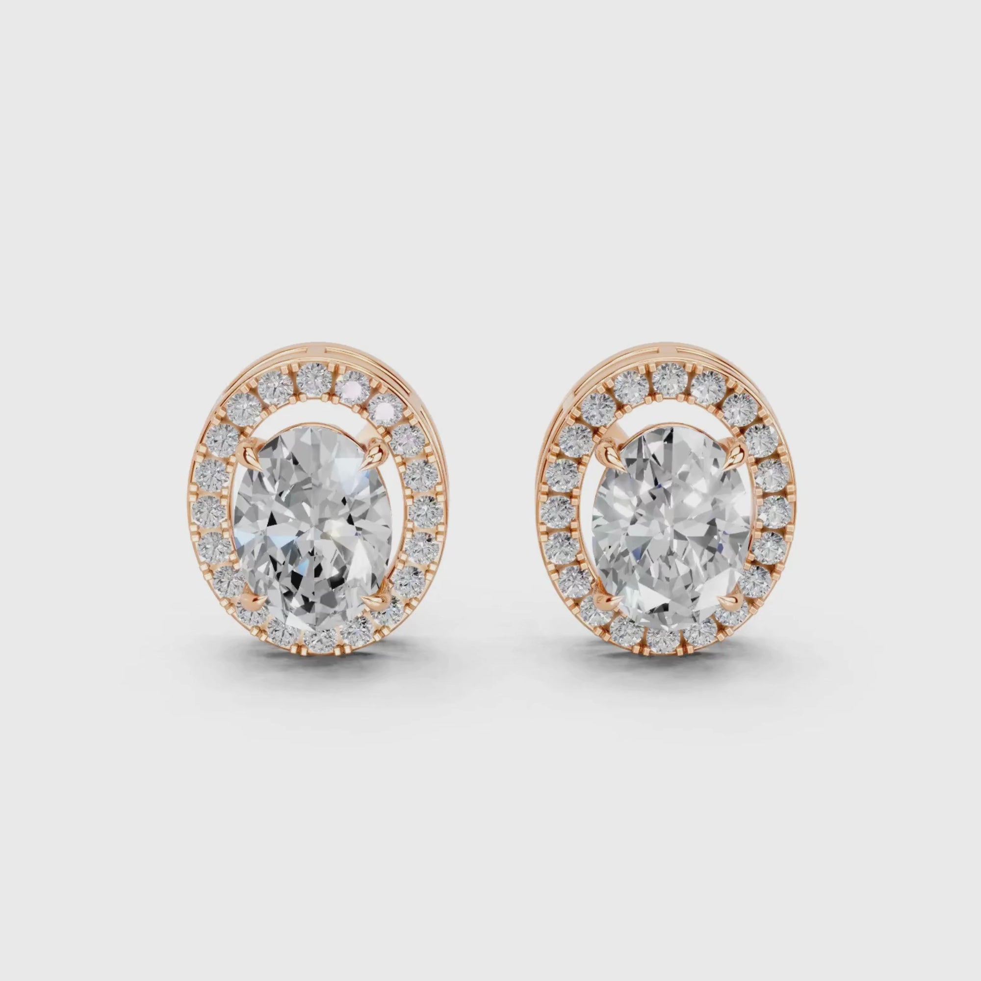 Cynthia Oval Solitaires with detachable Halo Jacket