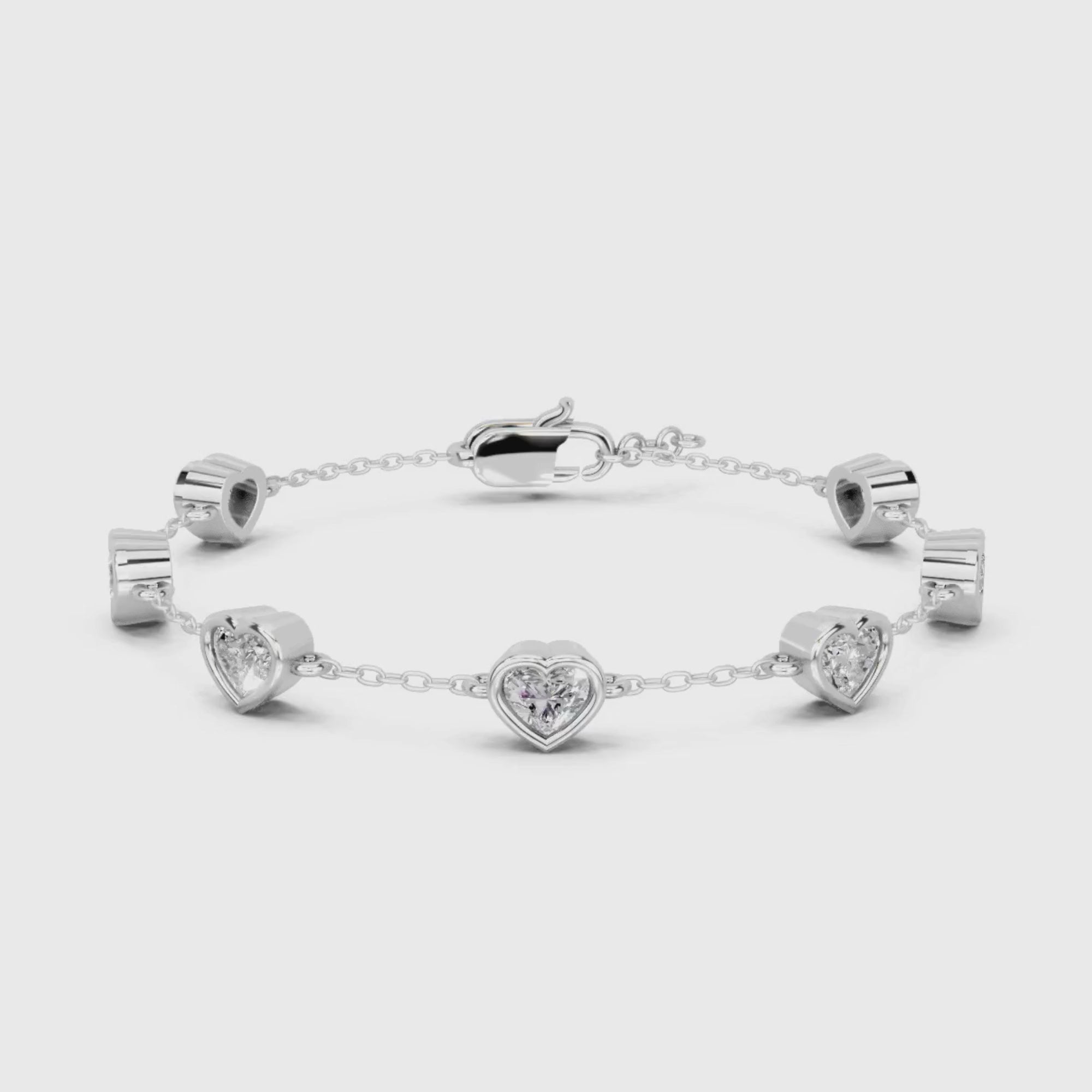 Callista Heart Diamond Bracelet