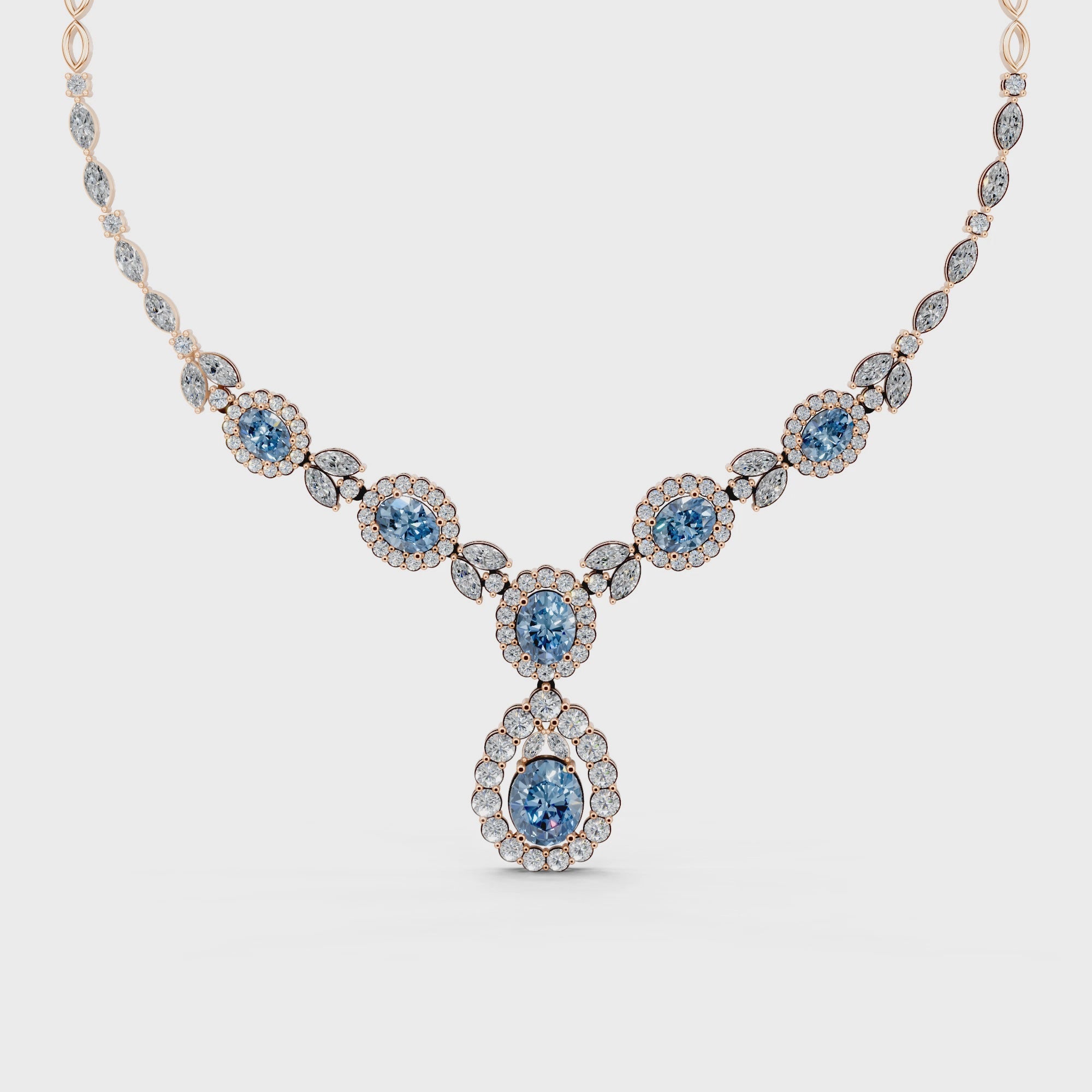 Vintage Azure Diamond Necklace