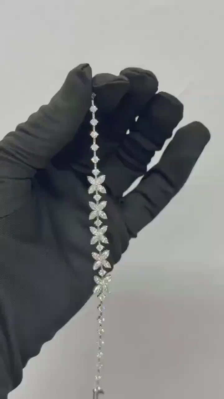 Floral Symphony Tennis Bracelet