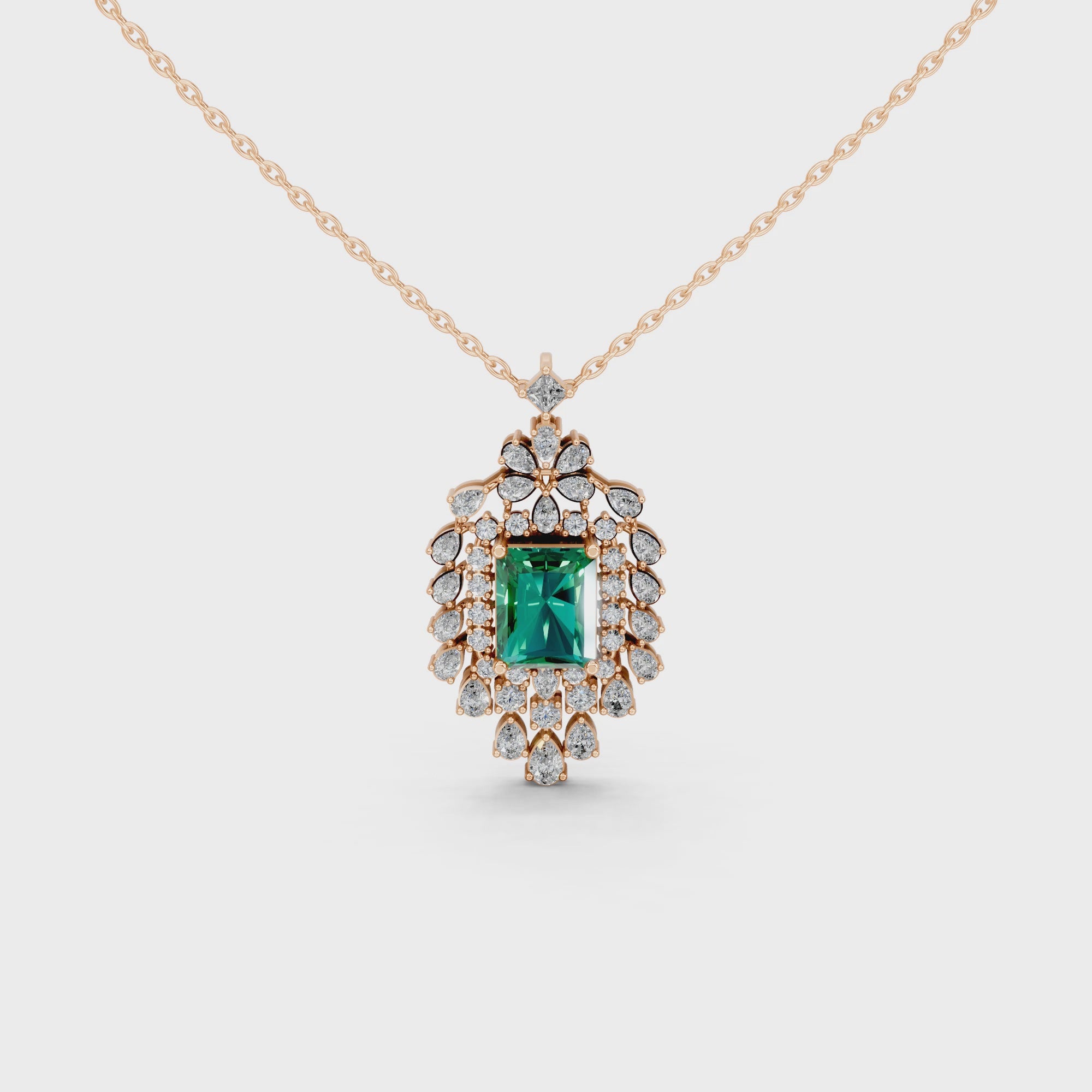 Elizabeth's Lab Grown Emerald Pendant