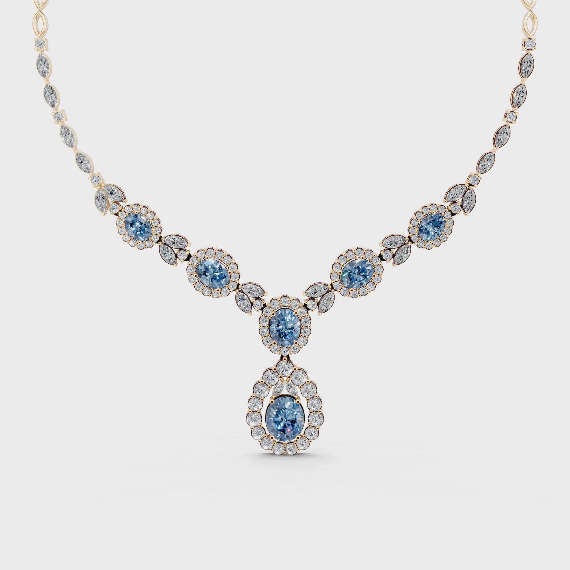 Vintage Azure Diamond Necklace