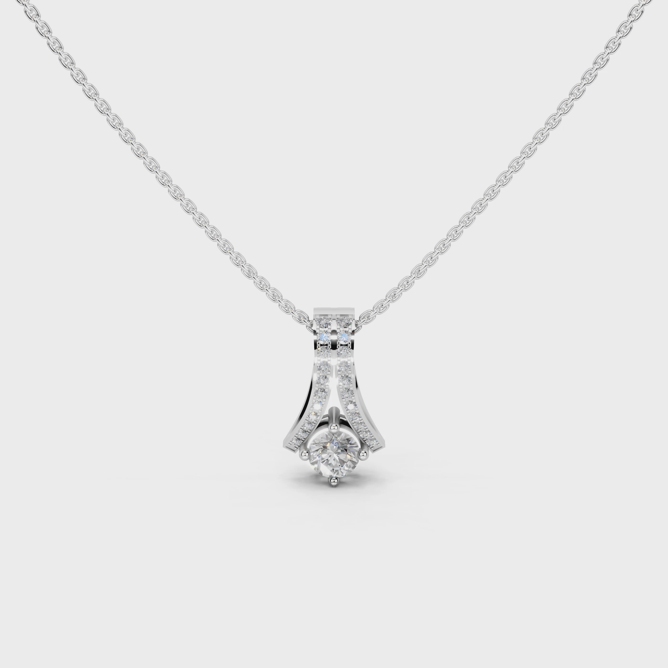 Eternal Rose Solitaire Pendant