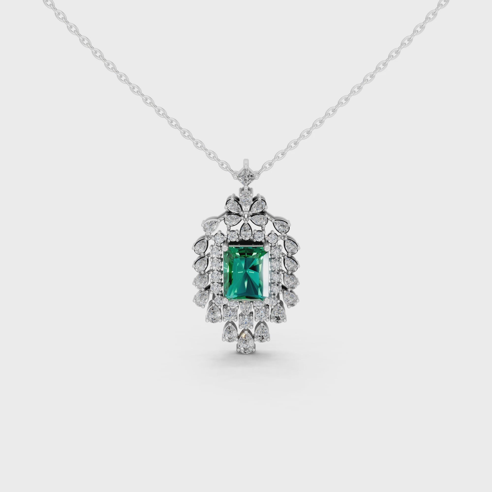 Elizabeth's Lab Grown Emerald Pendant