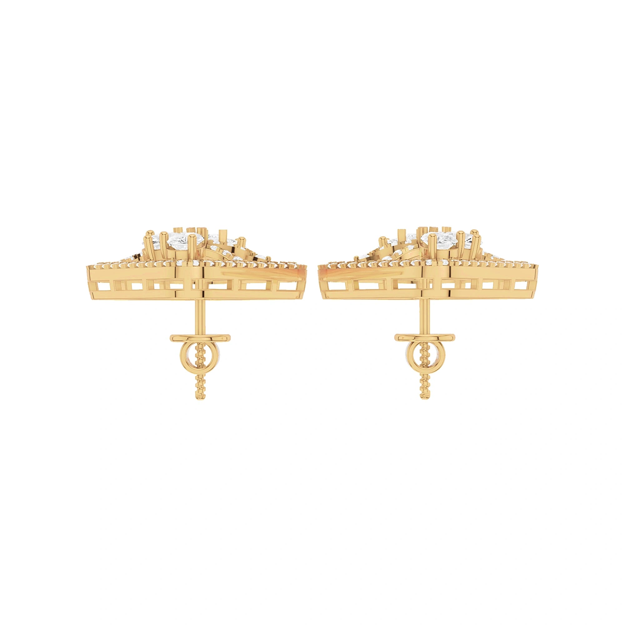 Aria Marquise and Pear Diamond Cluster Earrings