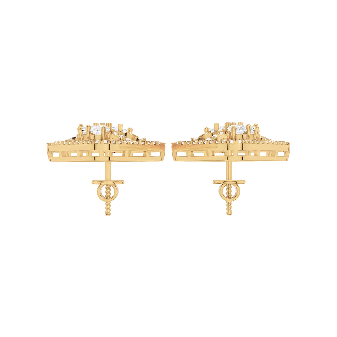 Aria Marquise and Pear Diamond Cluster Earrings