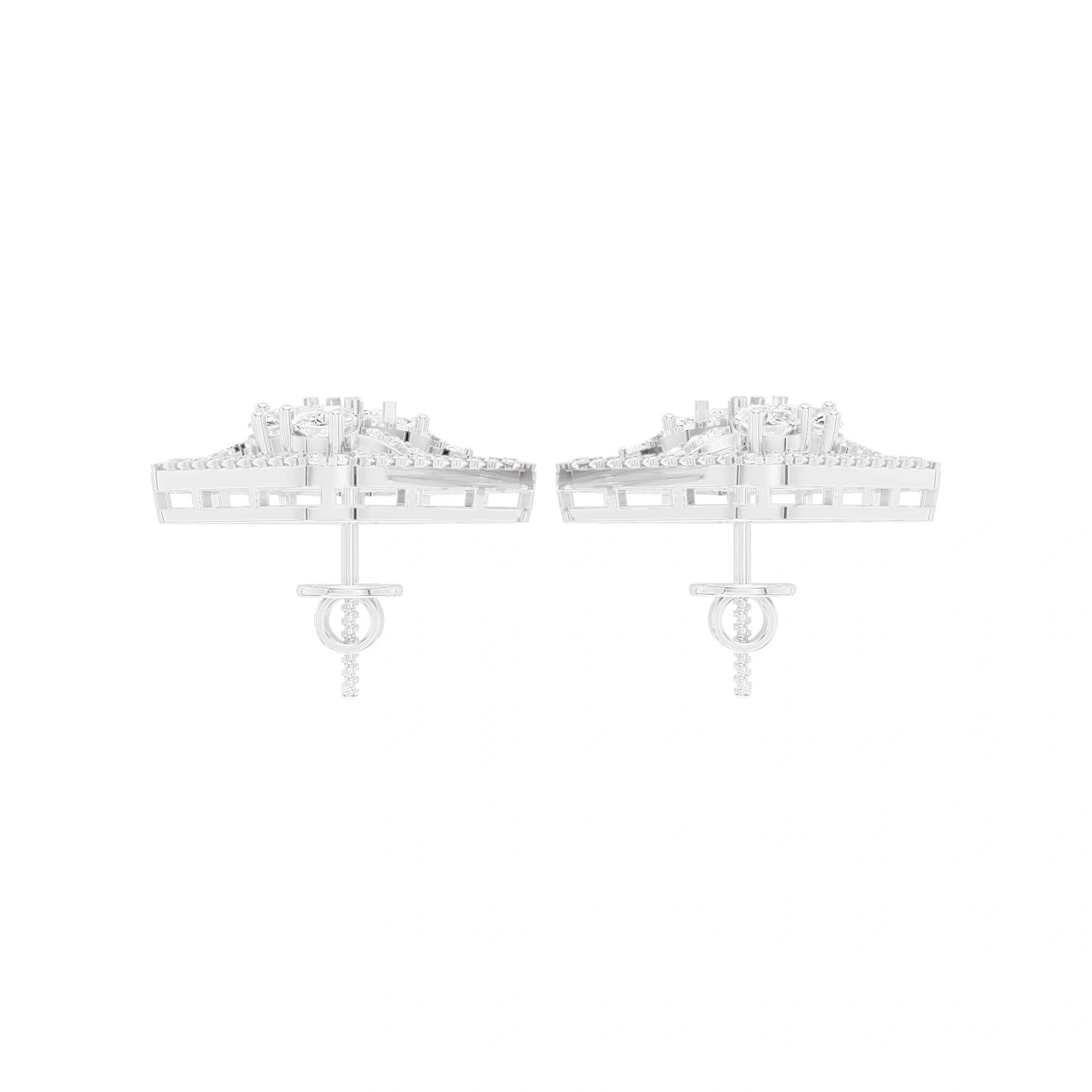 Aria Marquise and Pear Diamond Cluster Earrings