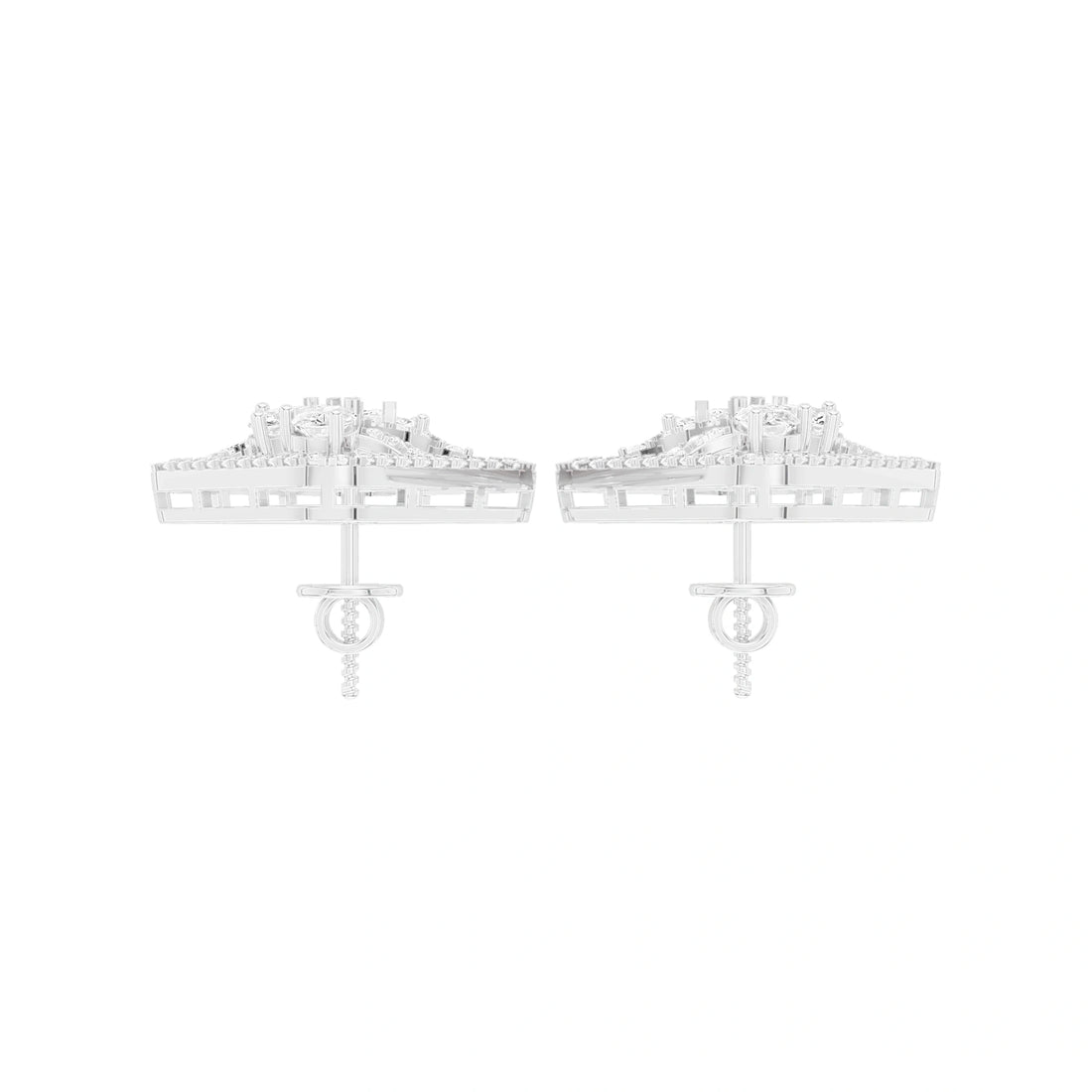 Aria Marquise and Pear Diamond Cluster Earrings