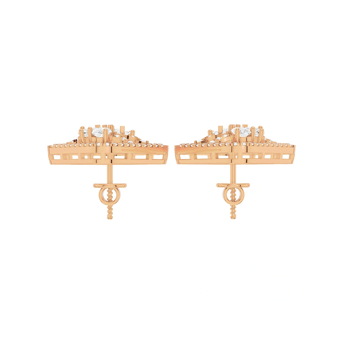 Aria Marquise and Pear Diamond Cluster Earrings