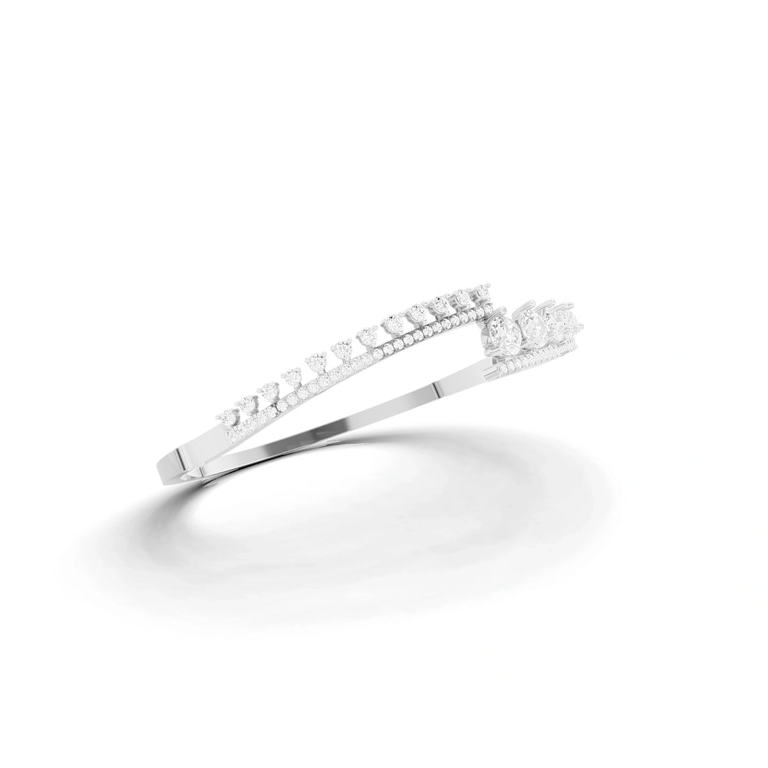 Meera Round Diamond Statement Bracelet