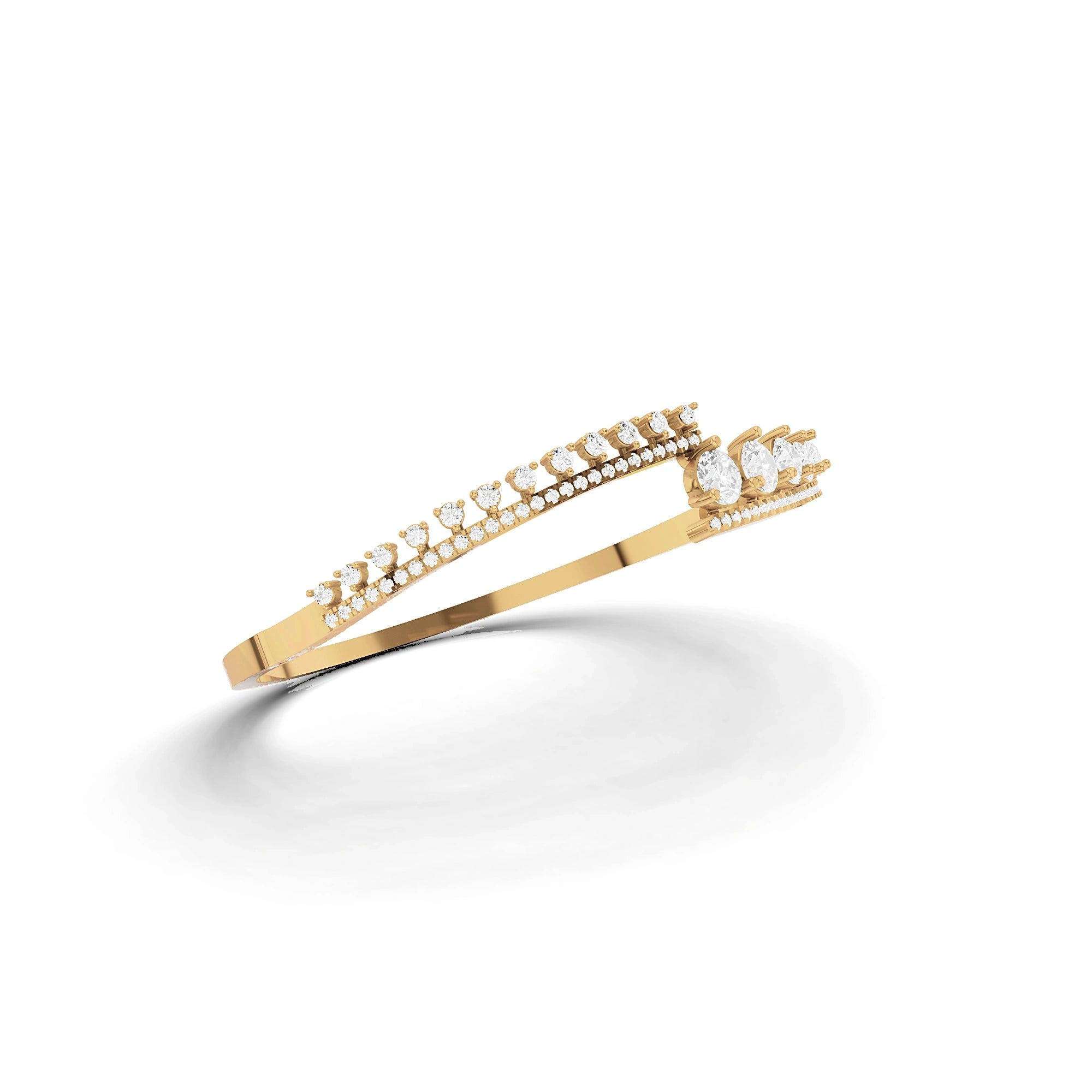 Meera Round Diamond Statement Bracelet