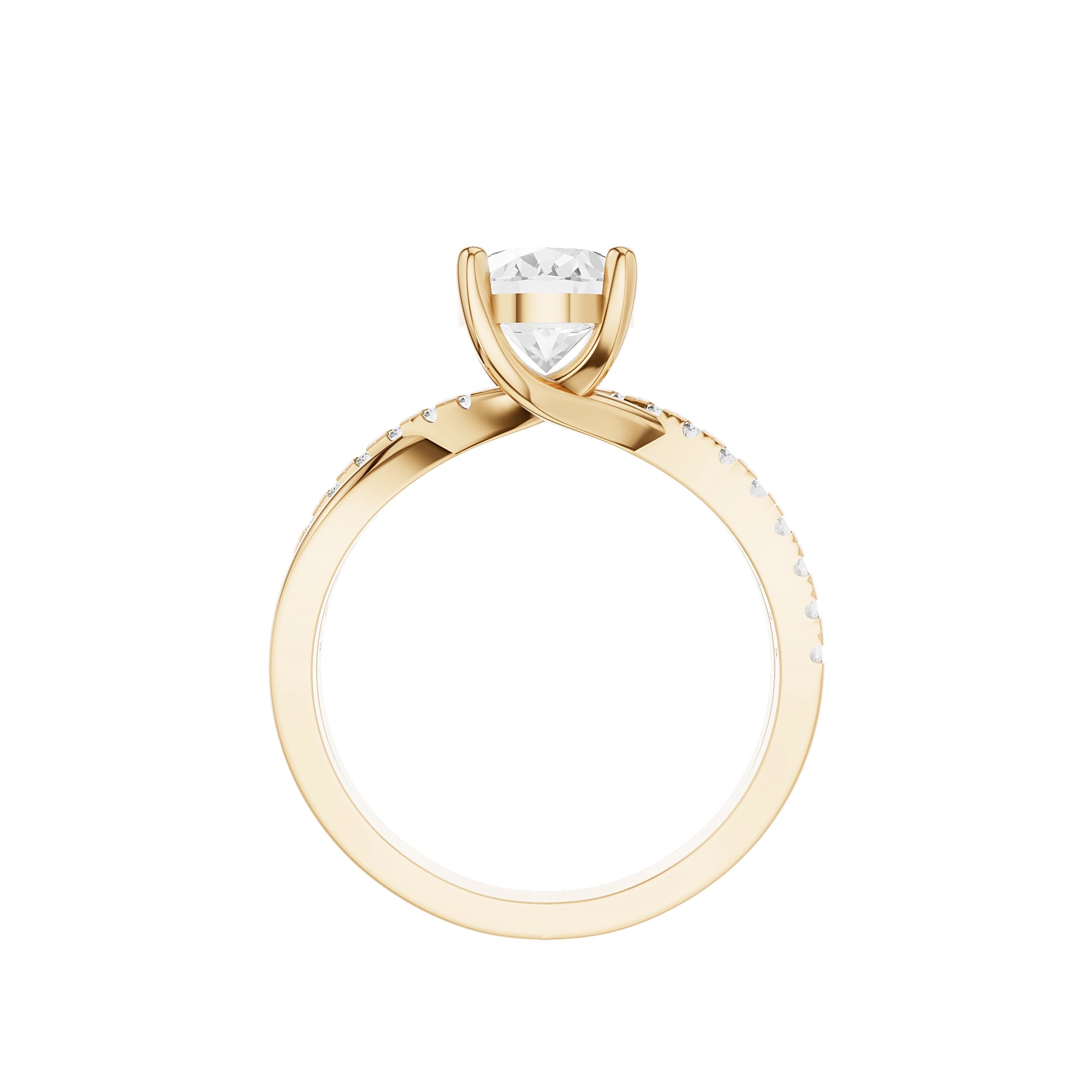 Faye Oval Diamond Ring with Diamond Accents