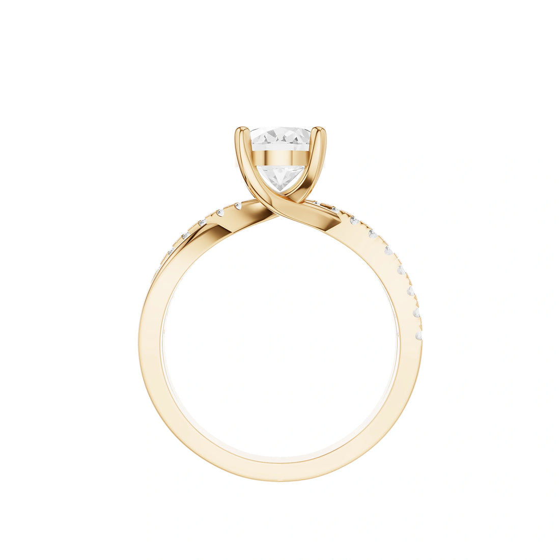 Faye Oval Diamond Ring with Diamond Accents