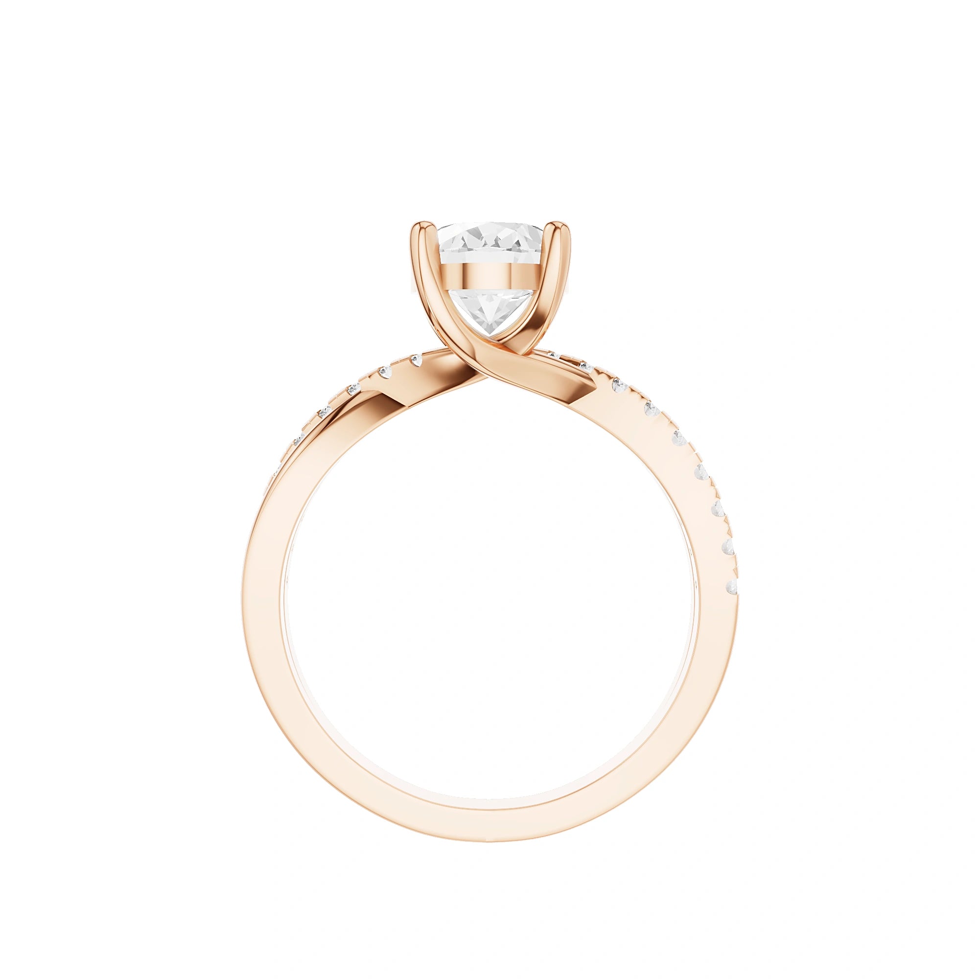 Faye Oval Diamond Ring with Diamond Accents