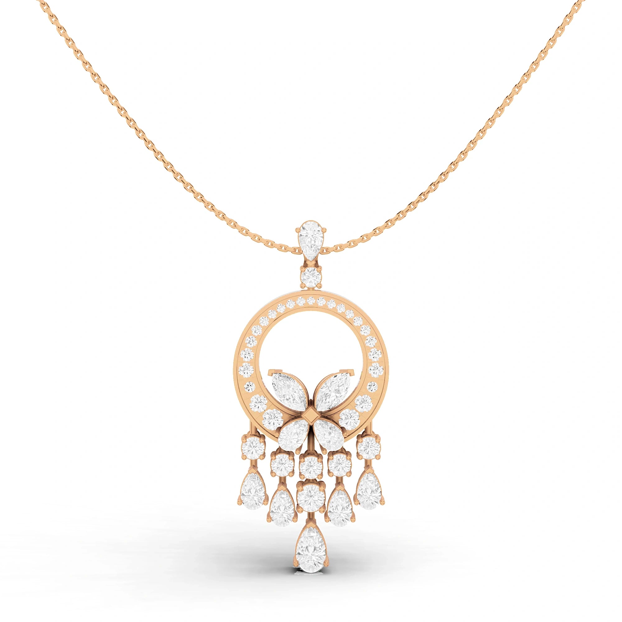 Farah Diamond Butterfly Pendant (Without Chain)