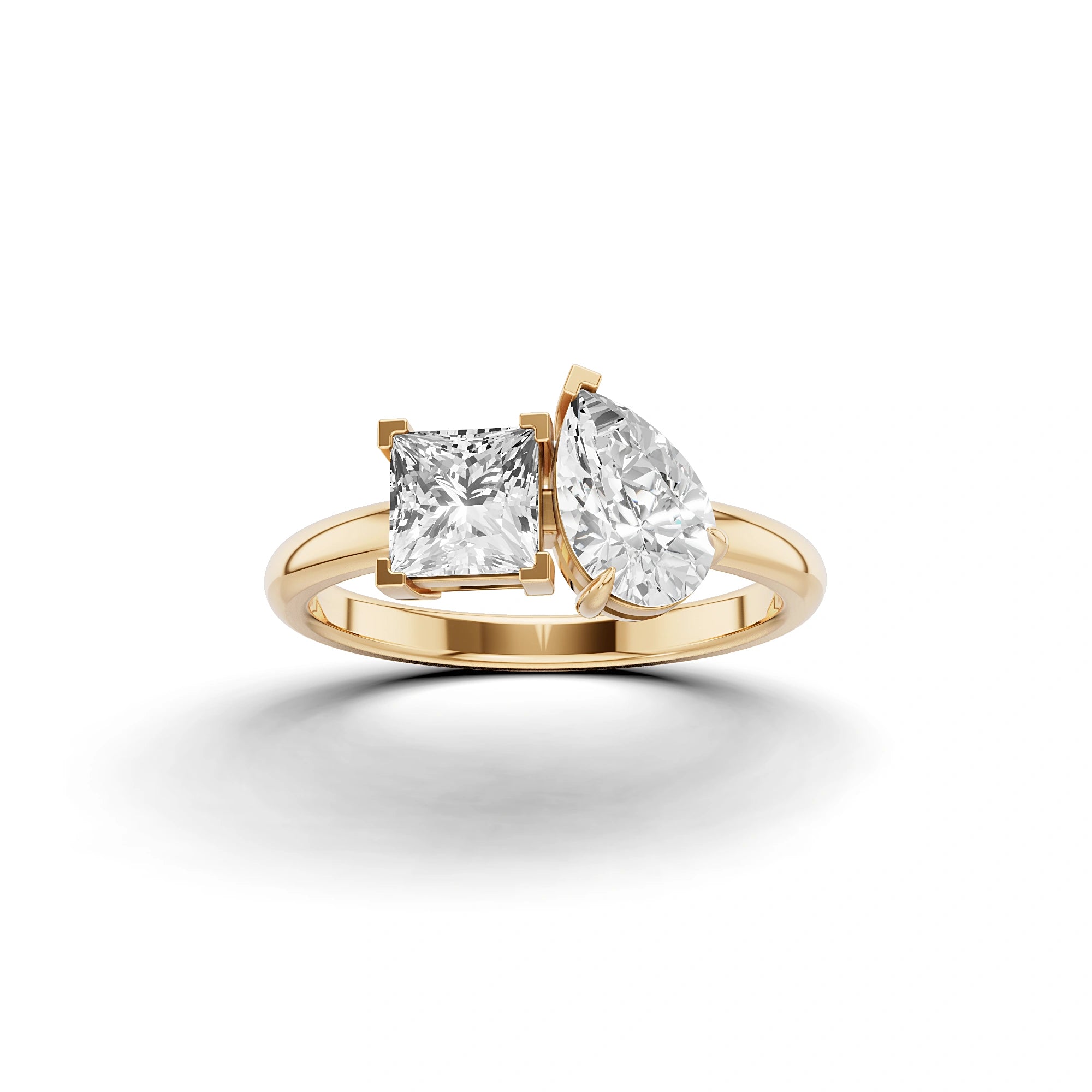 Ross & Rachel Princess and Pear Ring