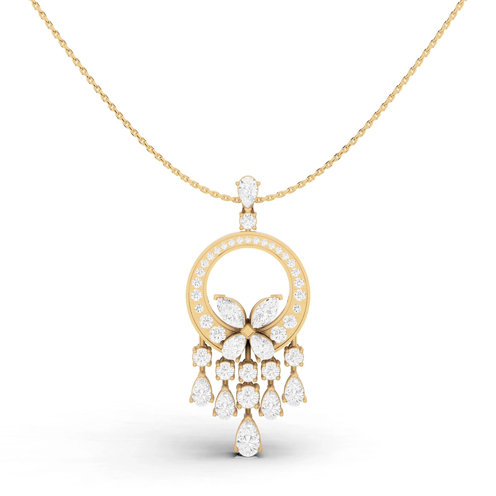Farah Diamond Butterfly Pendant (Without Chain)