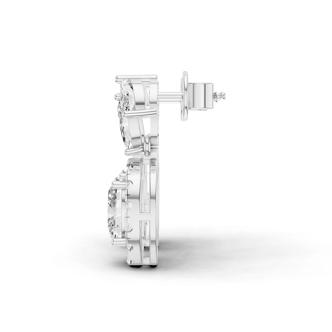 Ishani Oval and Marquise Diamond Drop Earrings