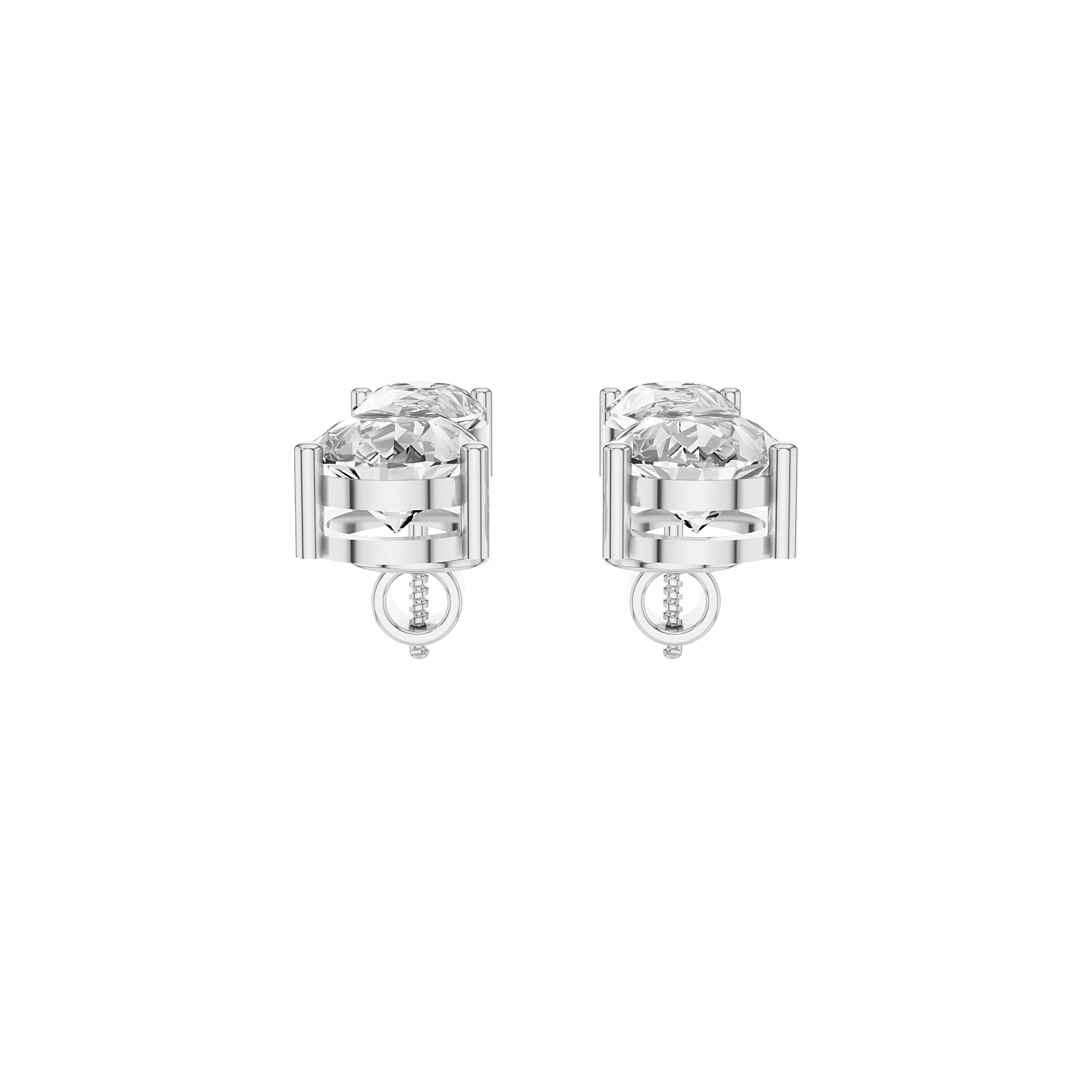 5 Carat Elara Double Pear Diamond Drop Earrings