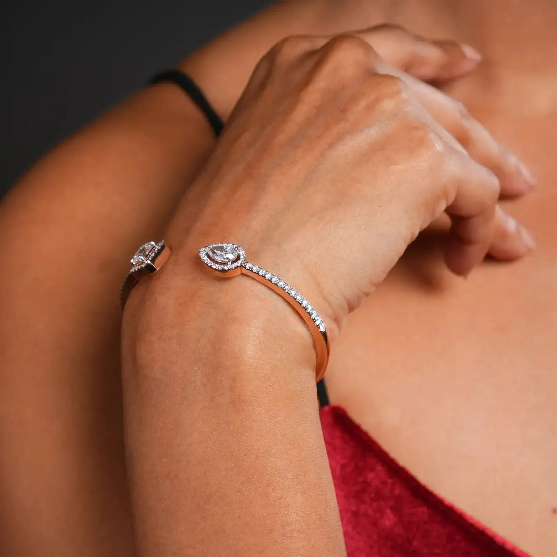 Toi et Moi Emerald and Pear Bracelet