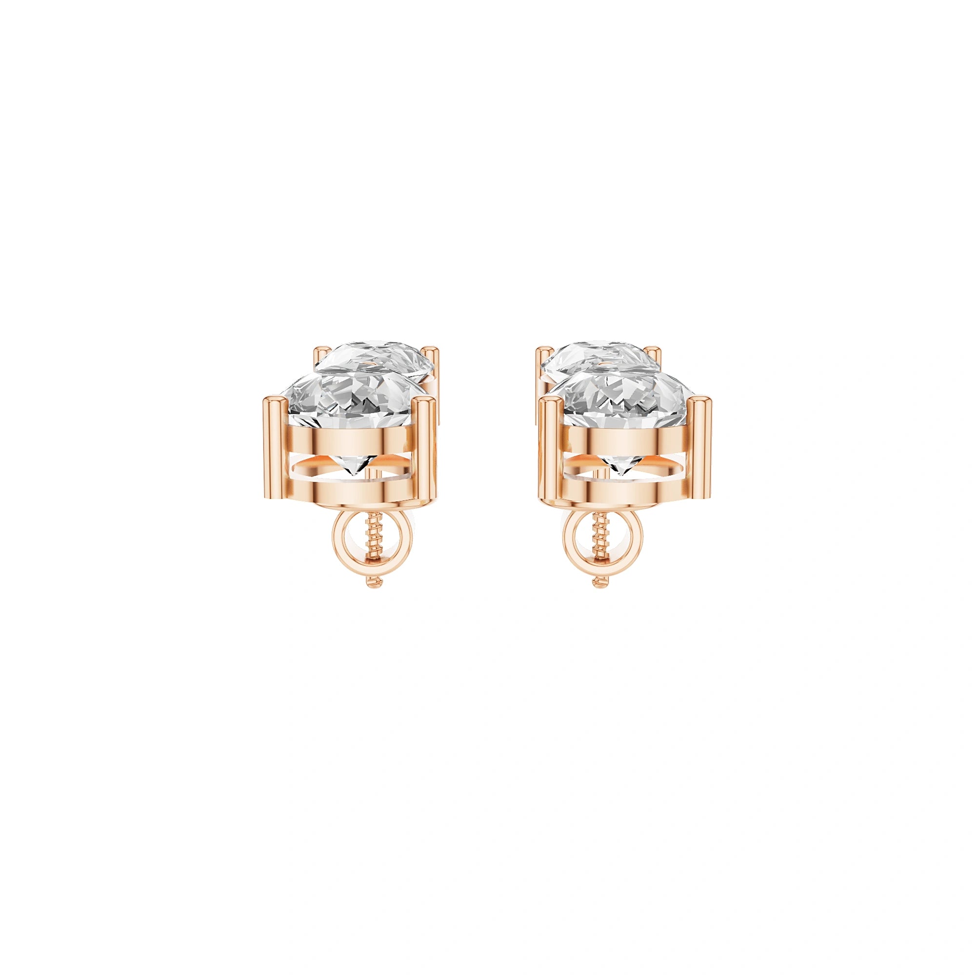 5 Carat Elara Double Pear Diamond Drop Earrings