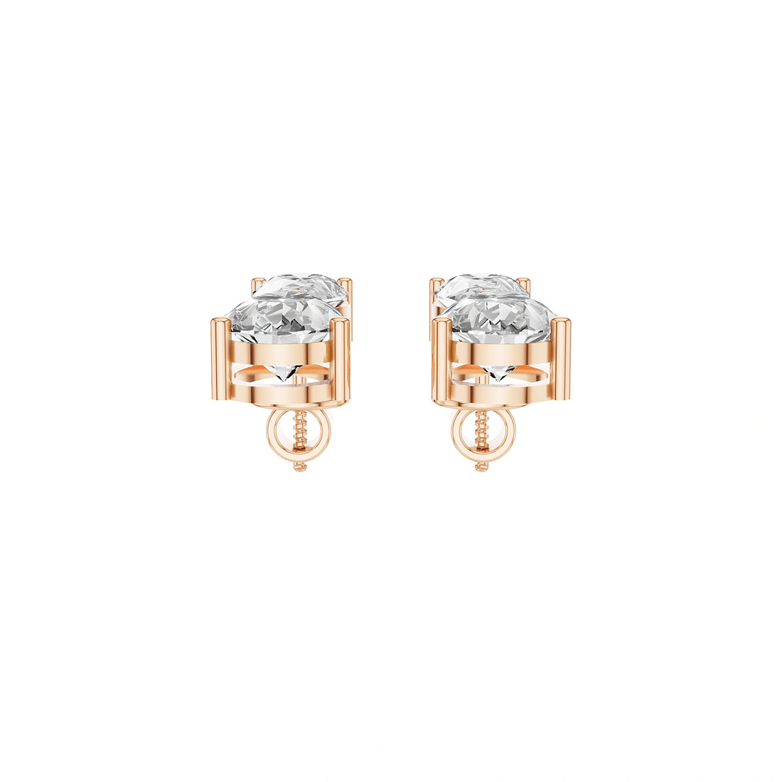 5 Carat Elara Double Pear Diamond Drop Earrings